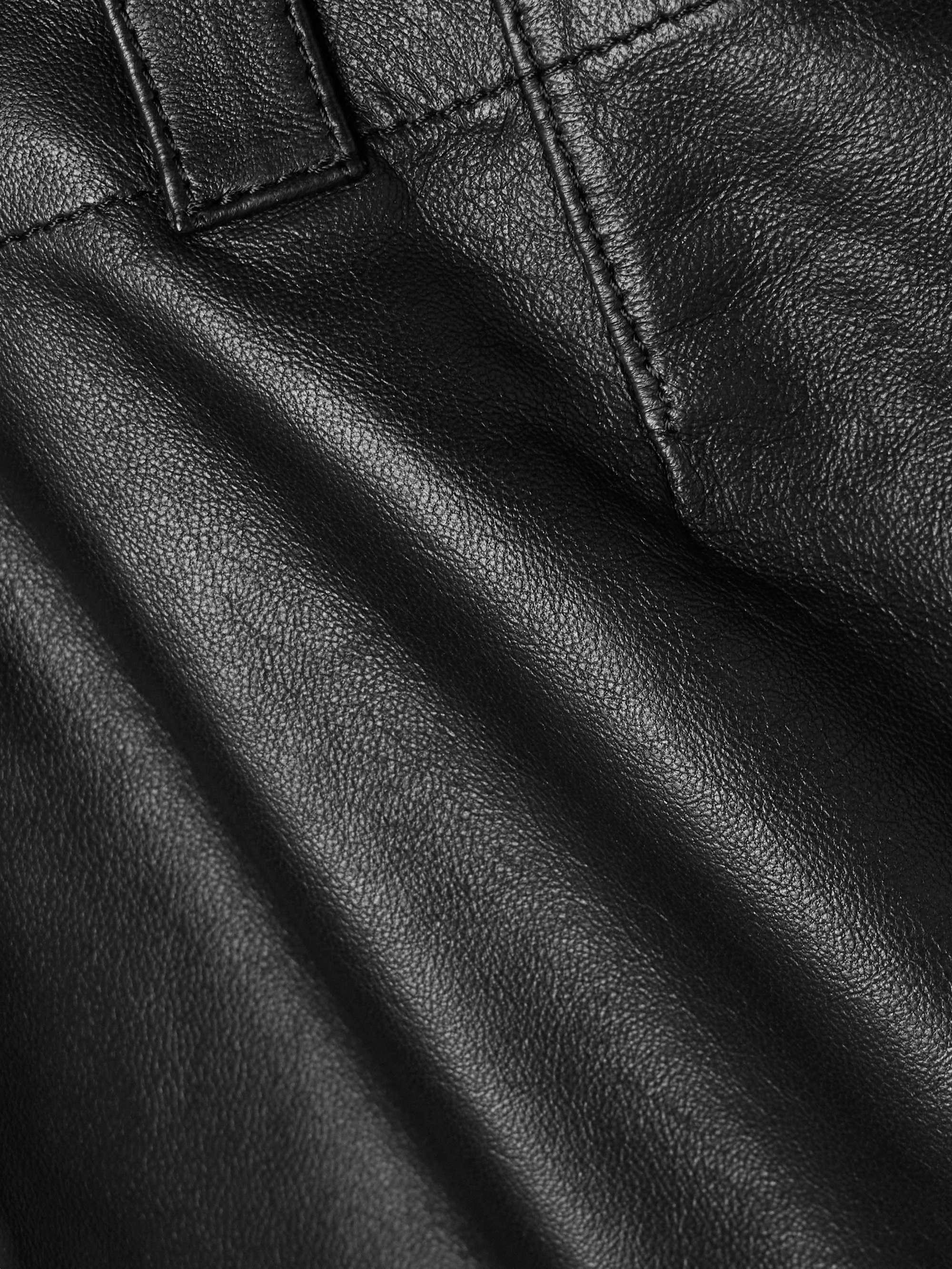 Noland leather wide-leg pants view