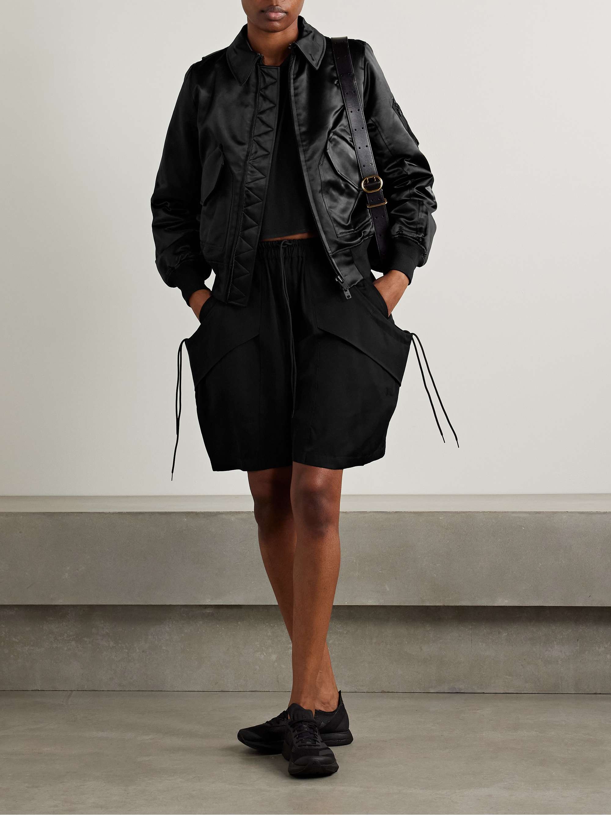 + Y-3 padded satin bomber jacket view