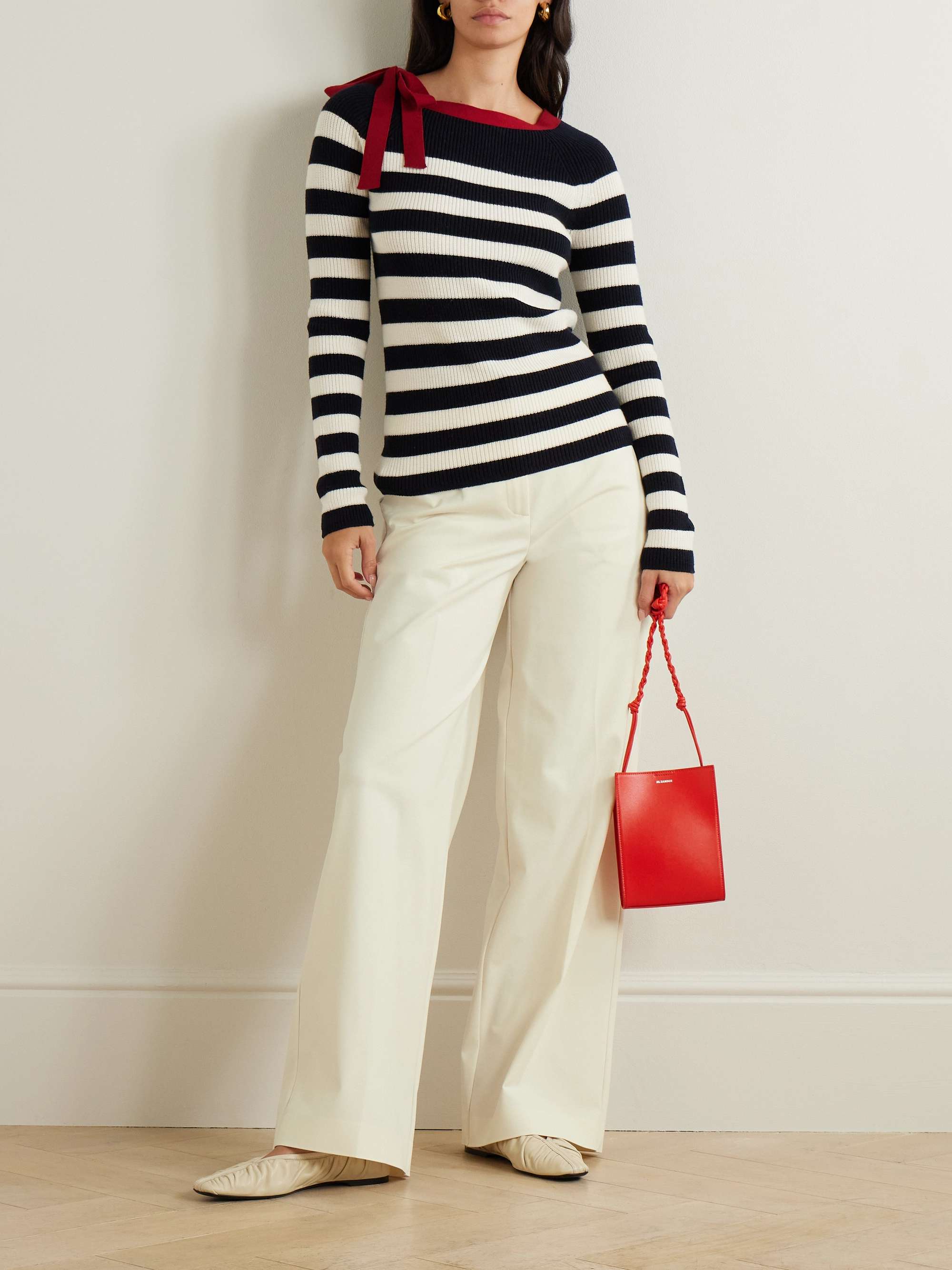 Orche cotton-blend wide-leg pants view