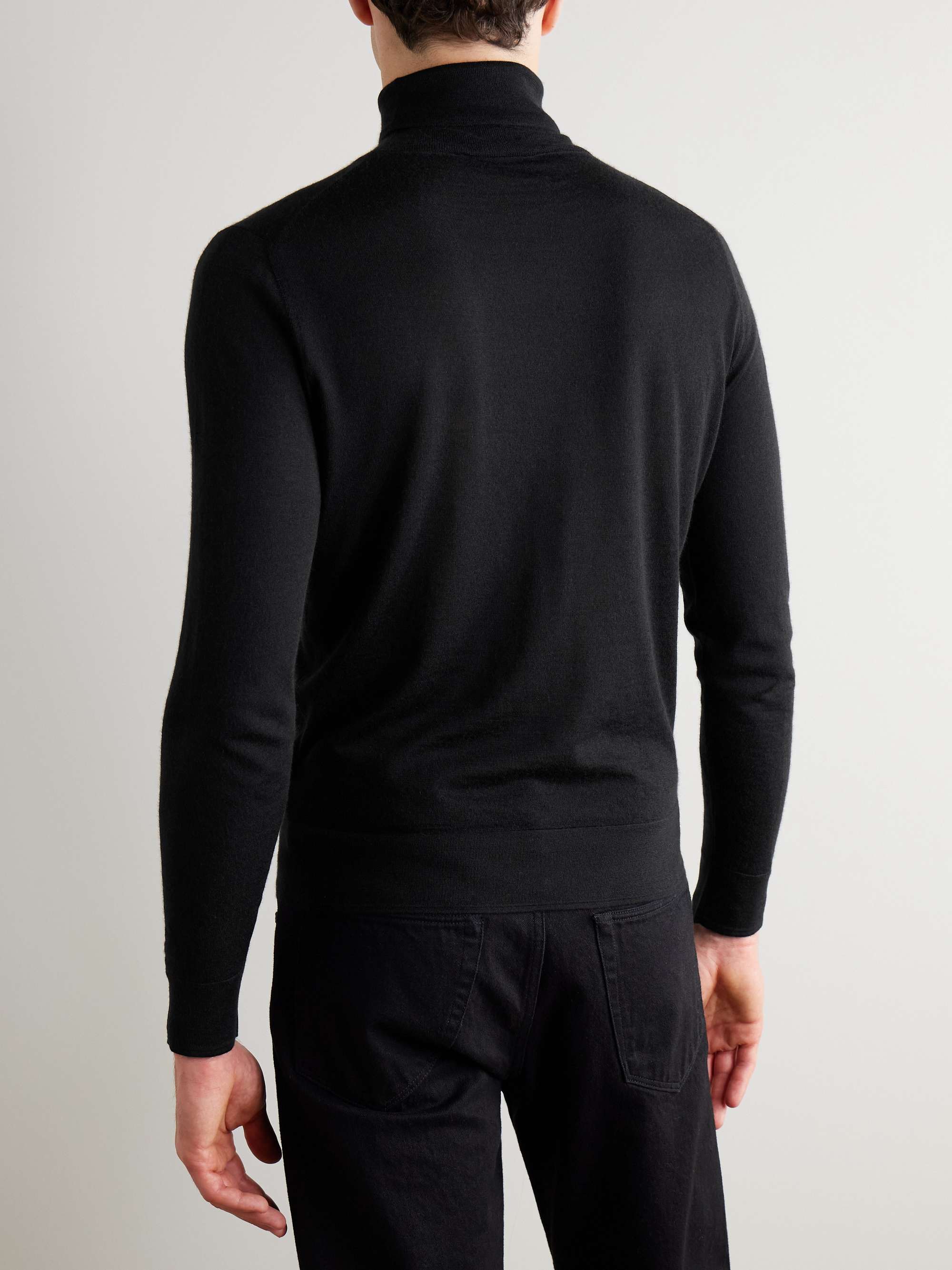 Cashmere, Wool and Silk-Blend Rollneck Sweater view