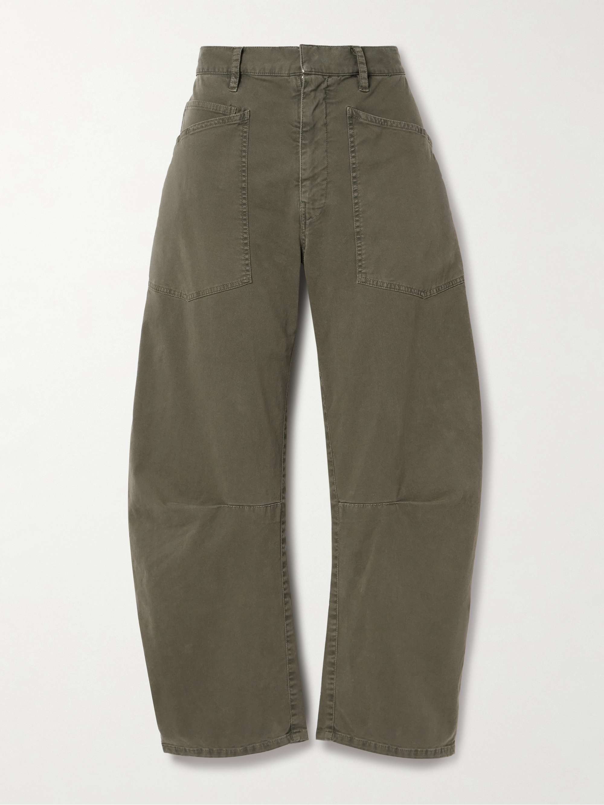 Shon pleated cotton-blend twill tapered pants view