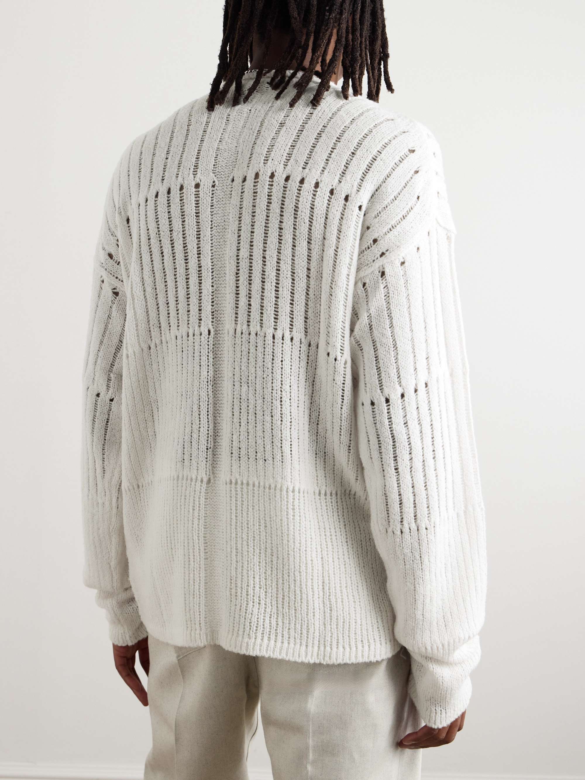 Oversized Open-Knit Virgin Wool-Blend Sweater view