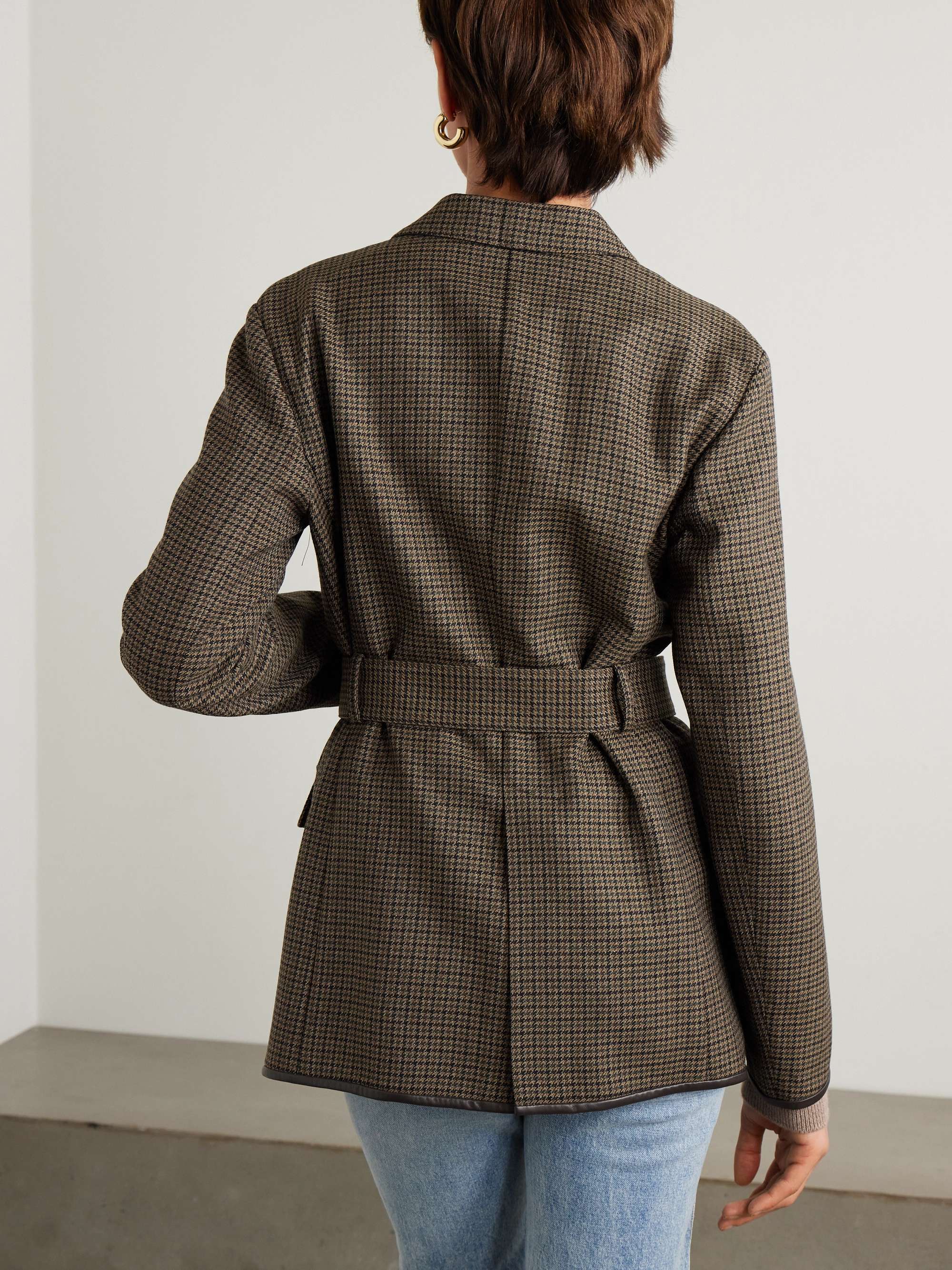 Melbury belted houndstooth wool jacket view