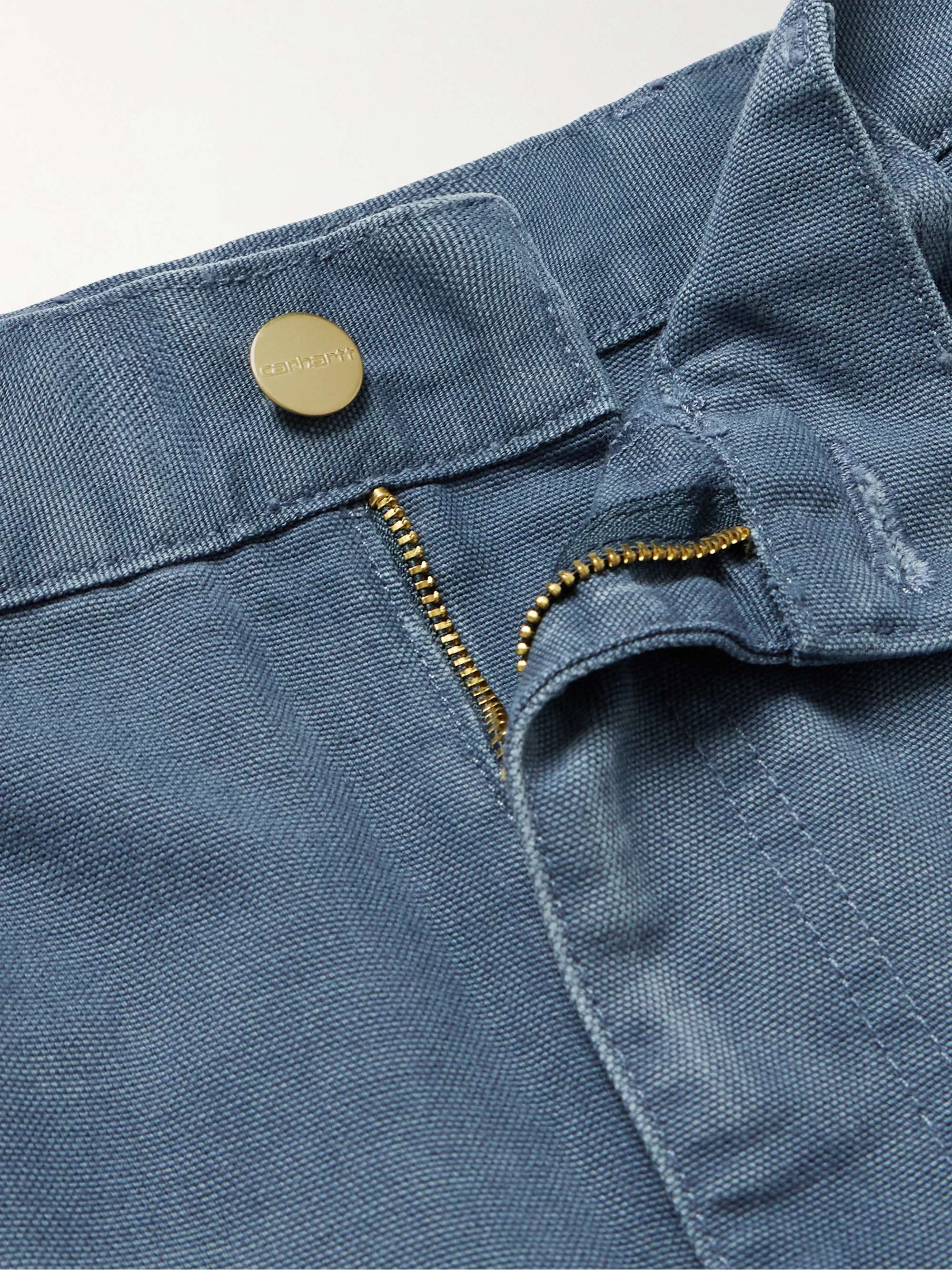 Single Knee Straight-Leg Organic Cotton-Canvas Shorts view