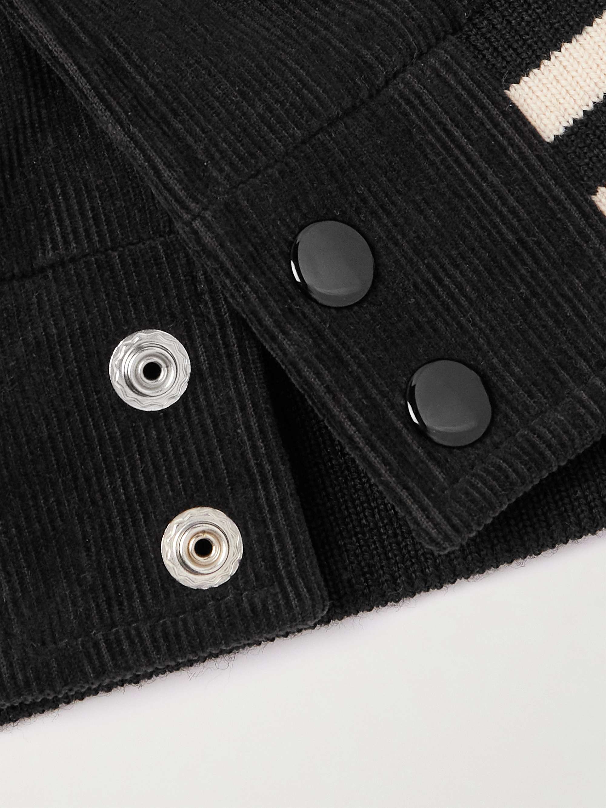 Satin-Trimmed Cotton-Corduroy Bomber Jacket view