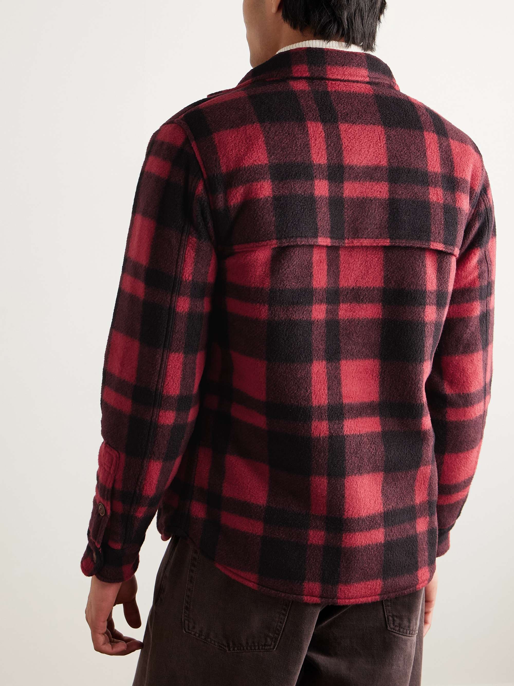 Polo Country Checked Padded Recycled-Fleece Overshirt view