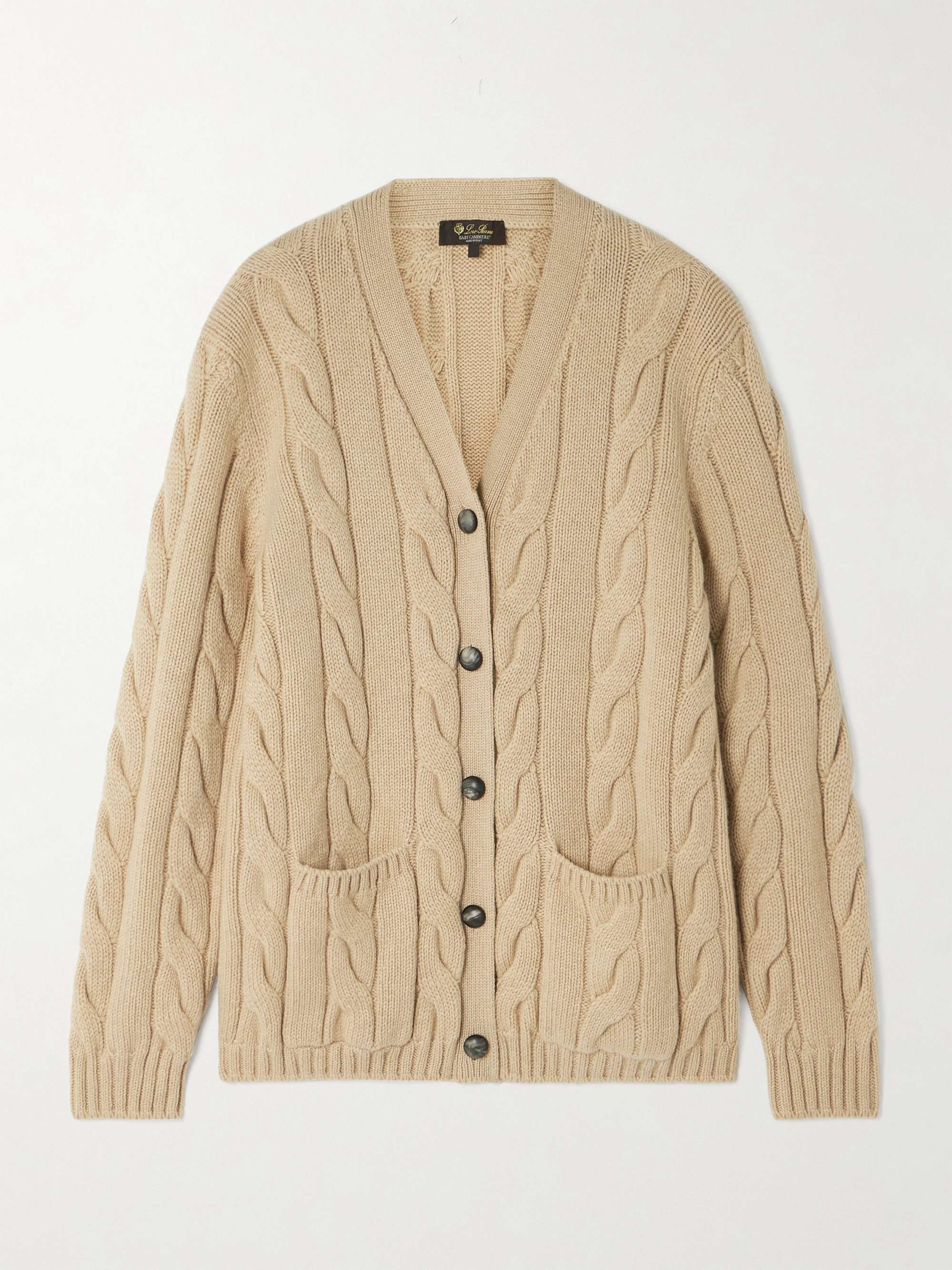Napier cable-knit cashmere cardigan view