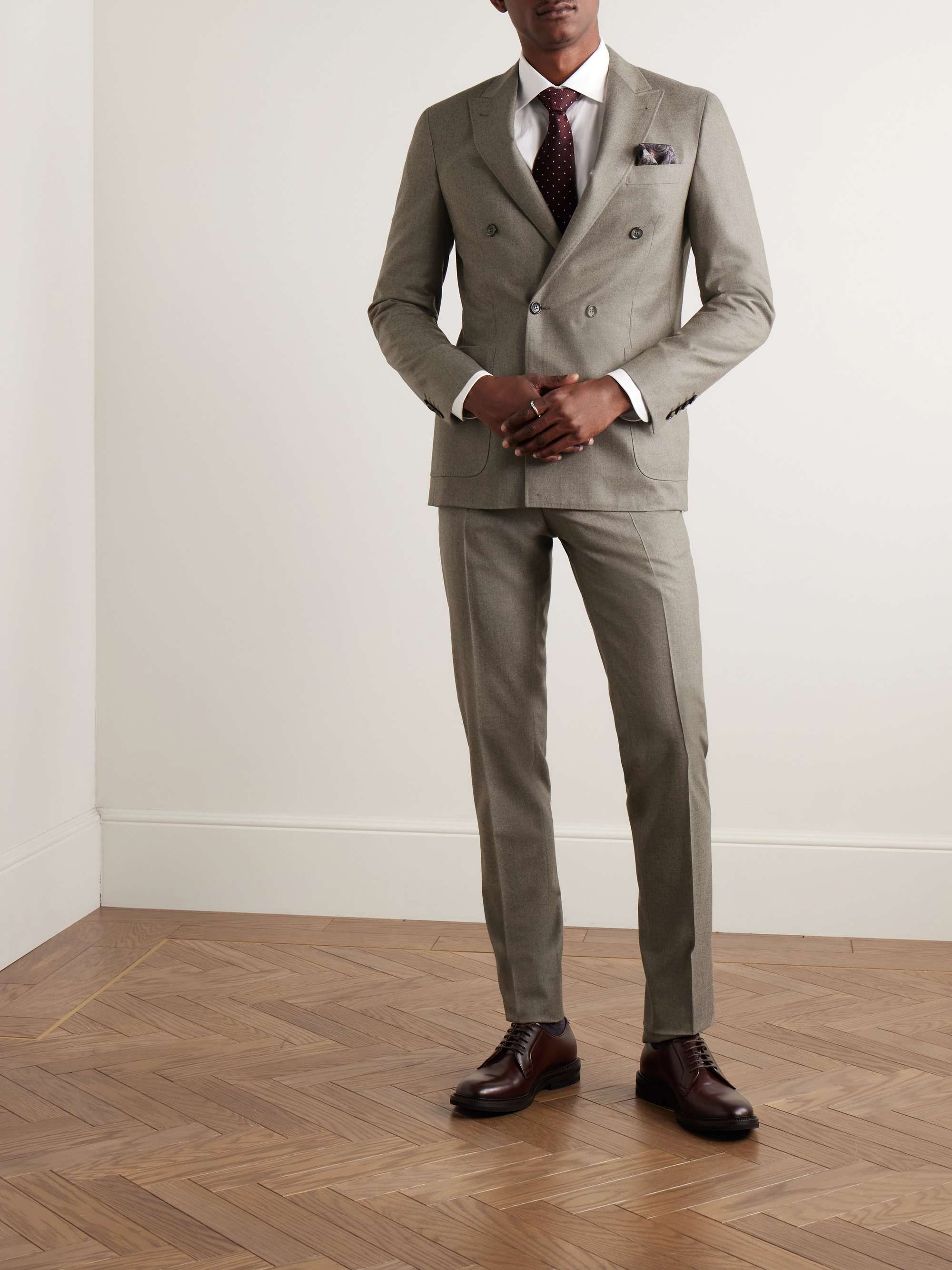 Kei Slim-Fit Wool-Flannel Suit Trousers view