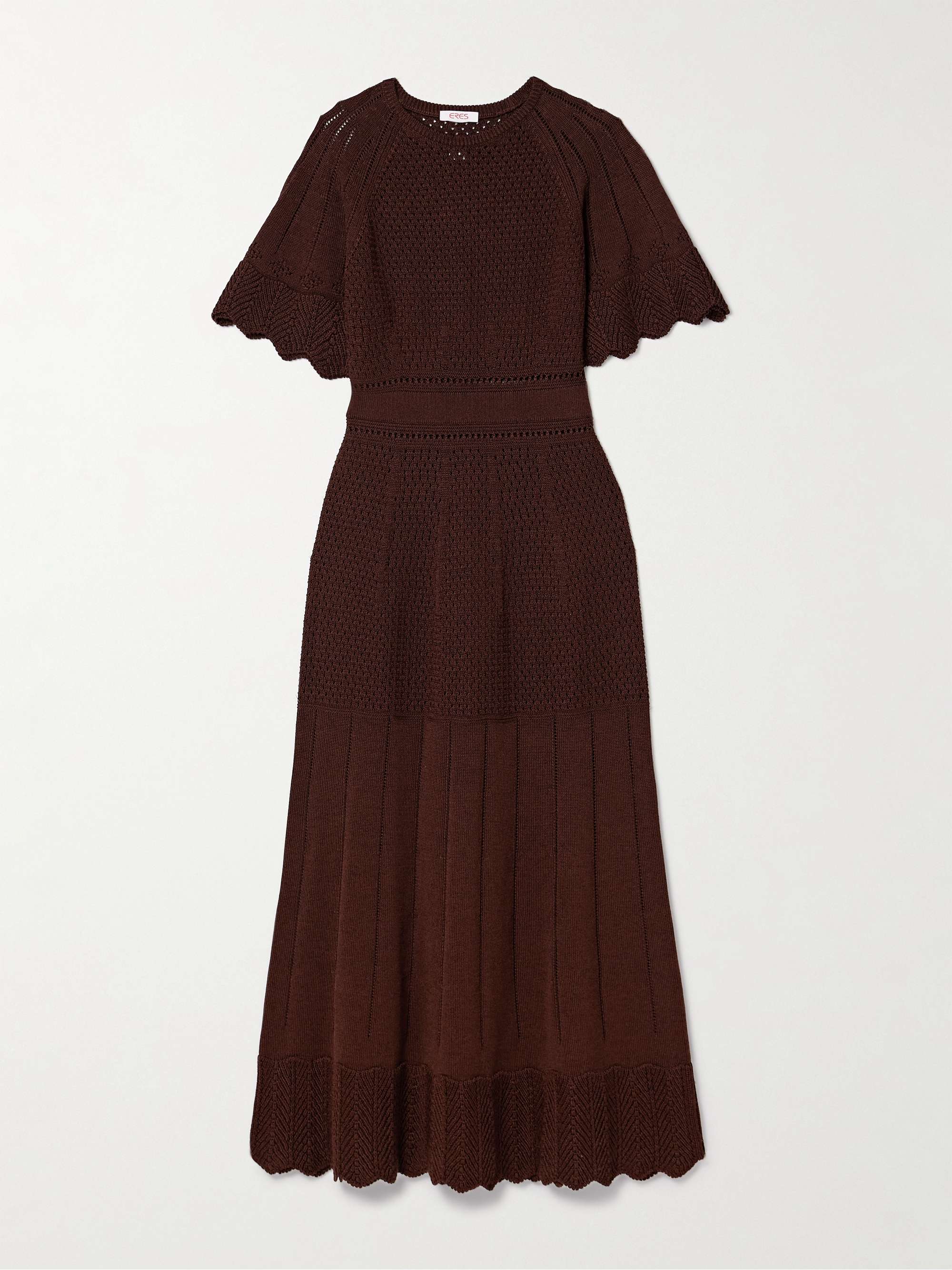 Imaginaire pointelle-knit cotton-blend maxi dress view