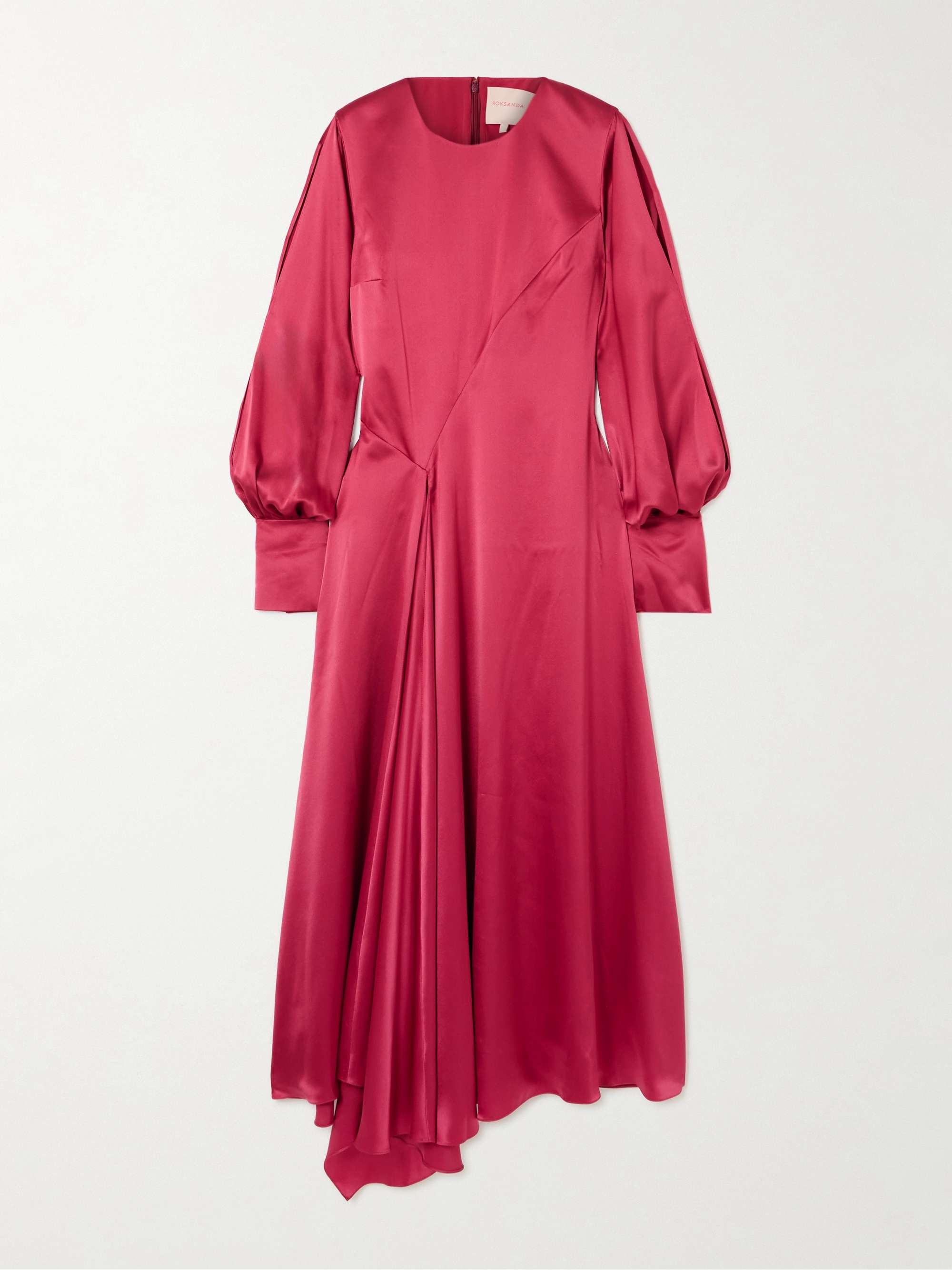 Hayat pleated silk-satin midi dress view