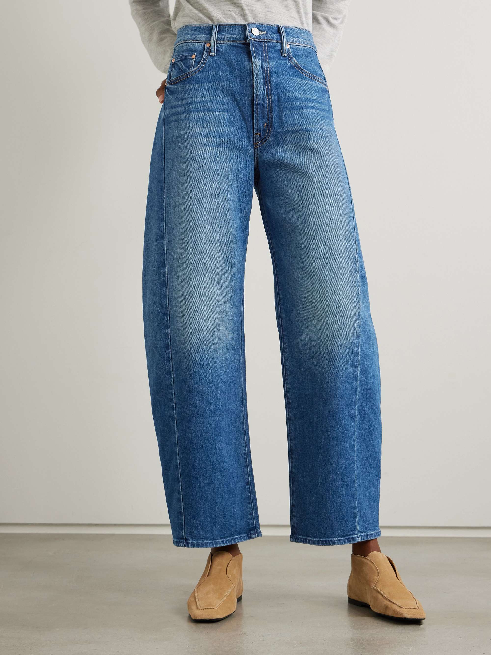 The Full-Pipe Flood high-rise barrel-leg jeans view