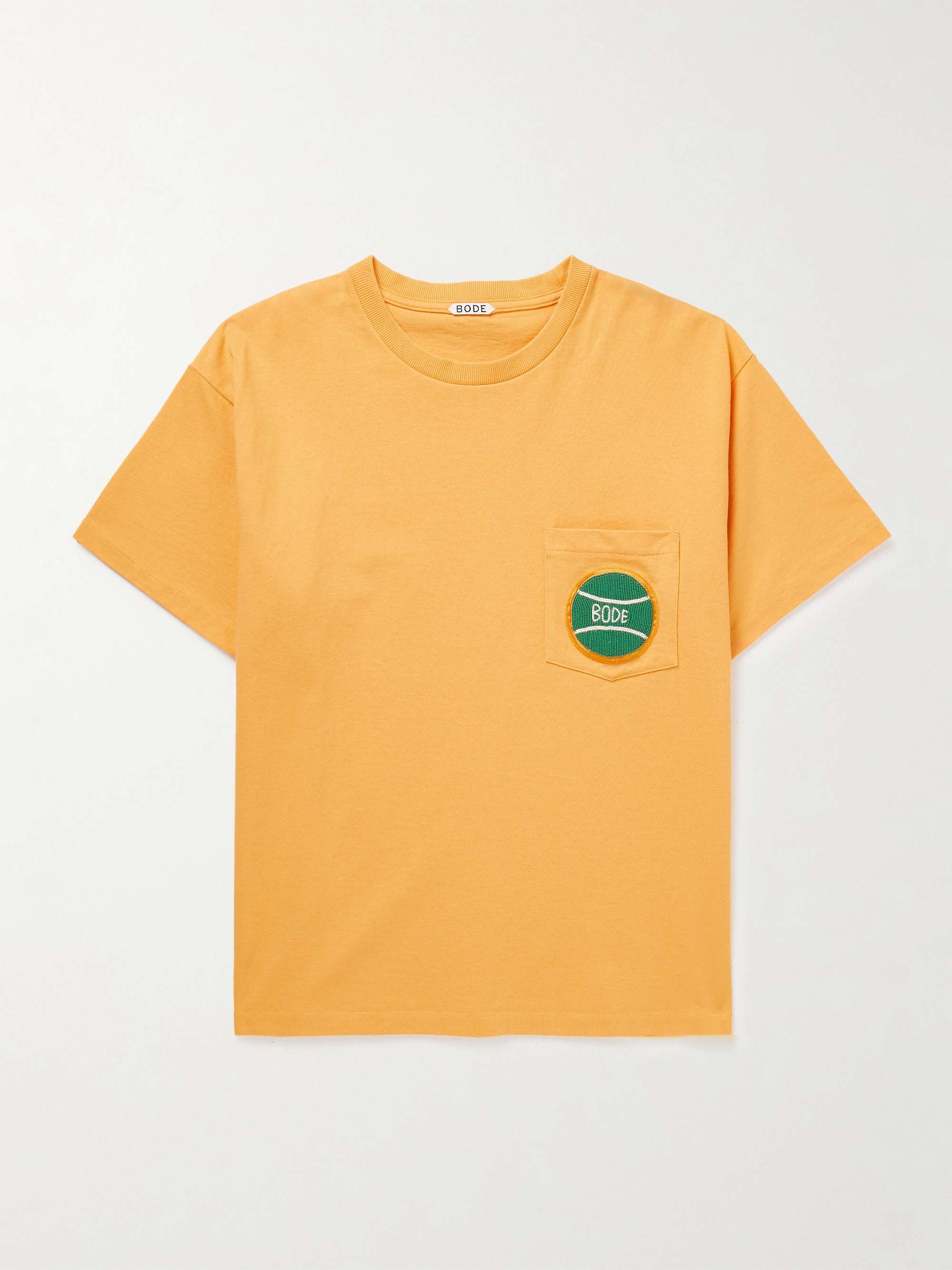 Game Point Bead-Embellished Cotton-Jersey T-Shirt view