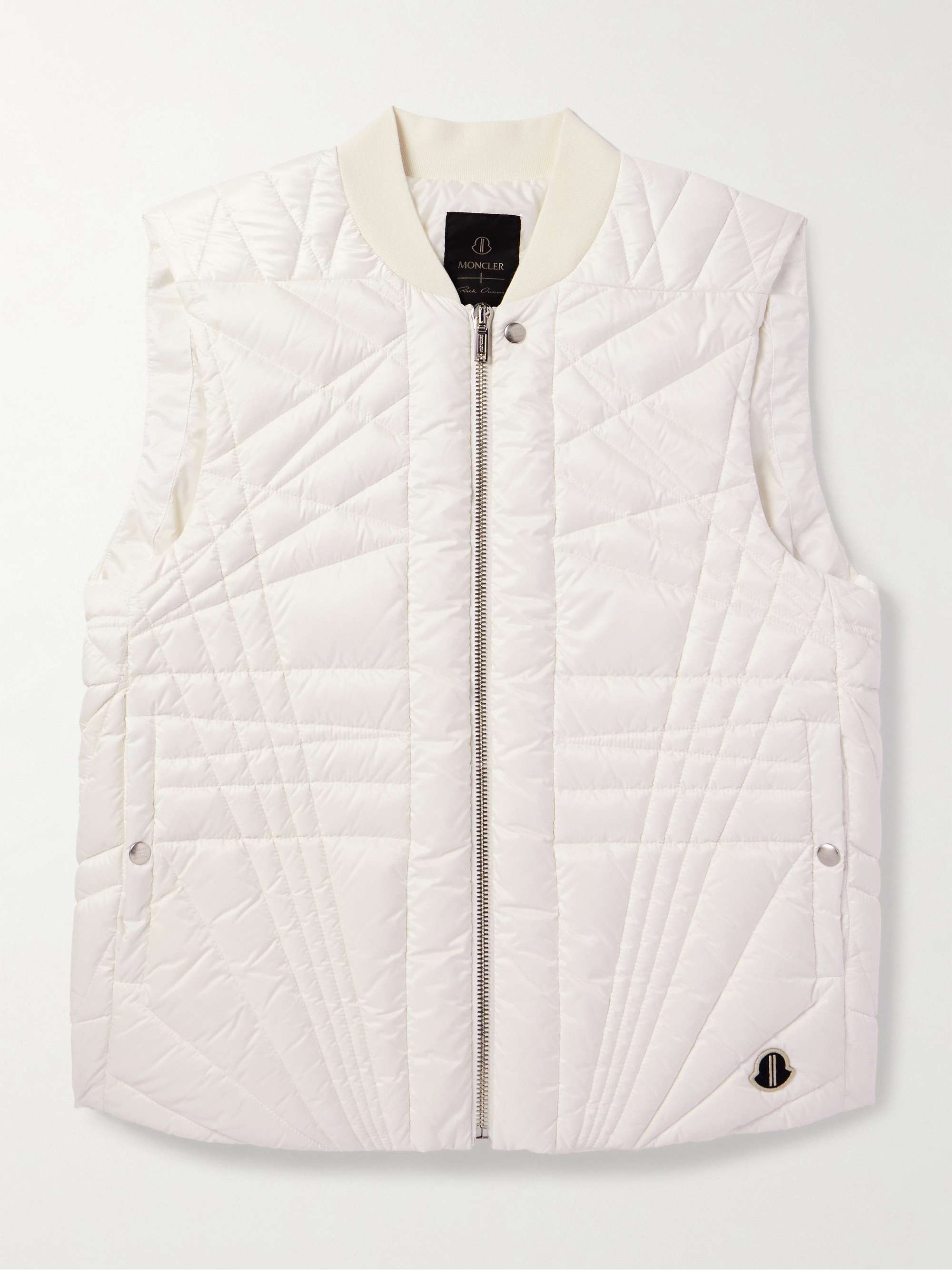 + Moncler Logo-Appliquéd Quilted Padded Shell Down Gilet view