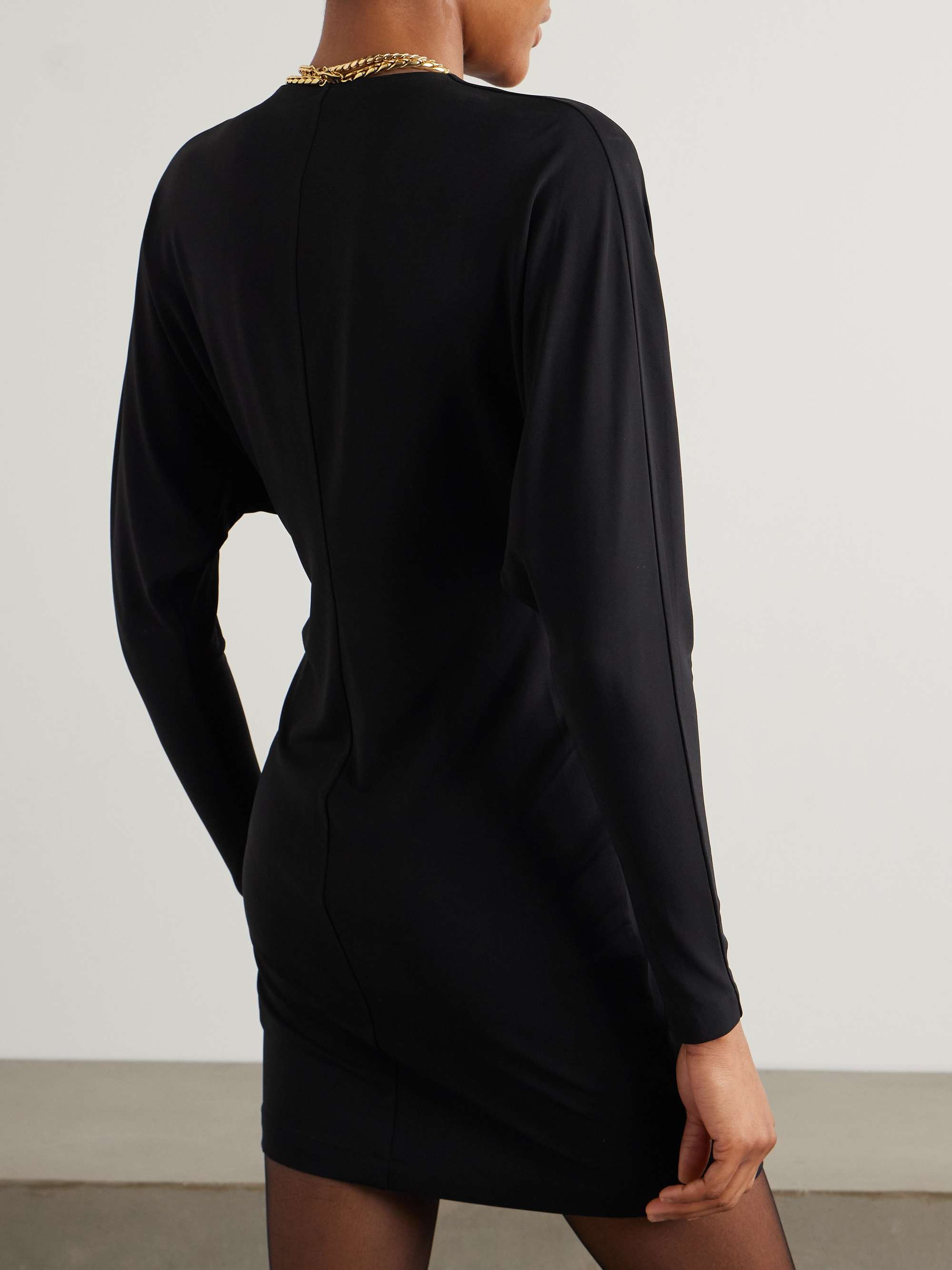 Mathilde twist-front stretch-jersey mini dress view