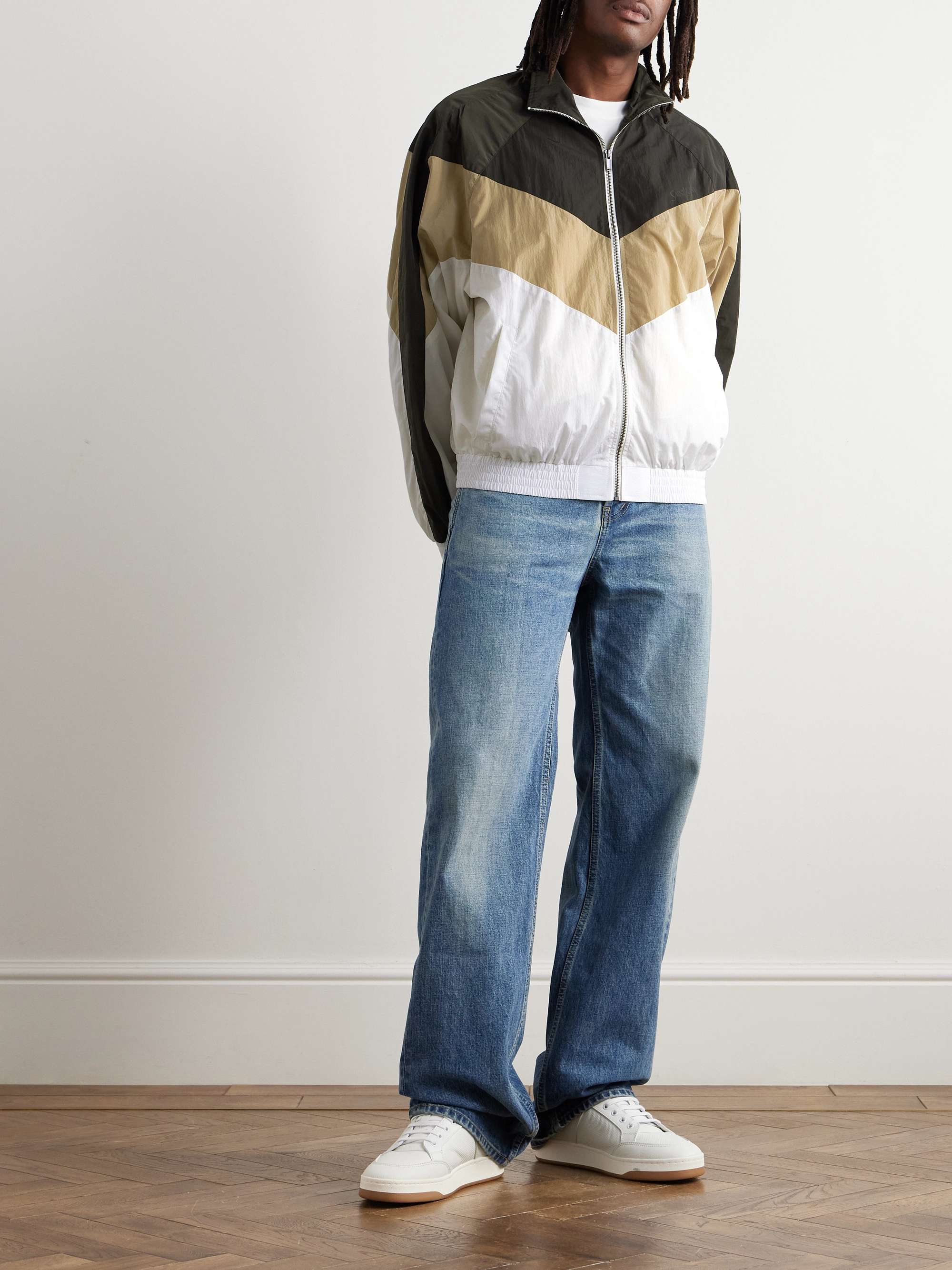 Logo-Print Panelled Shell Track Jacket view