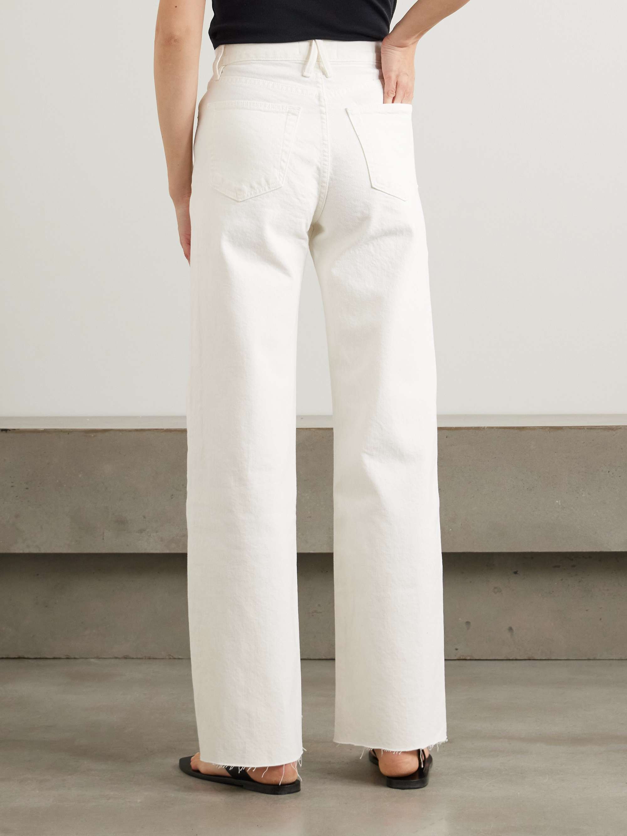 Grace frayed high-rise wide-leg jeans view