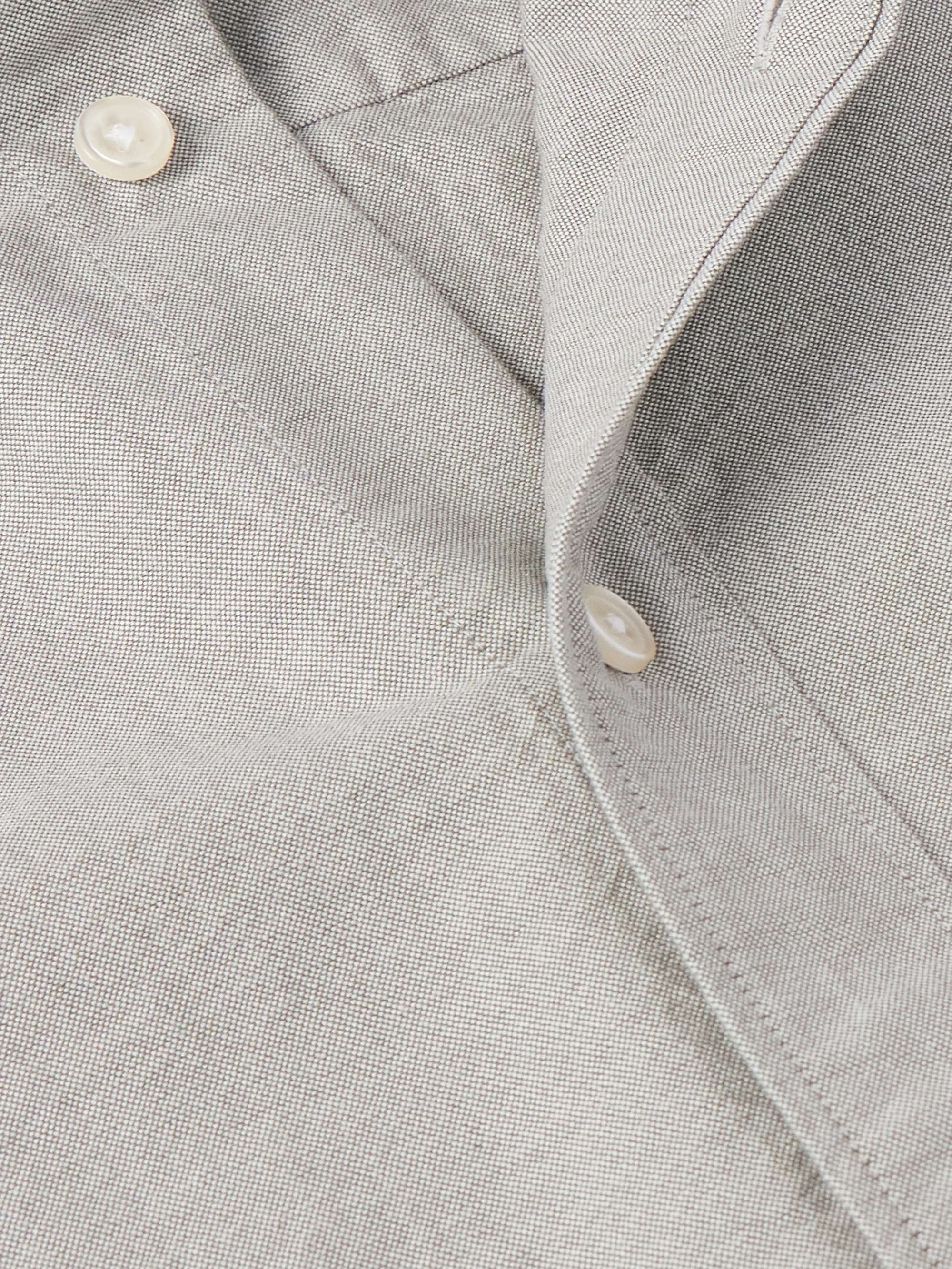 Colby 5910 Button-Down Collar Logo-Embroidered Organic Cotton Shirt view