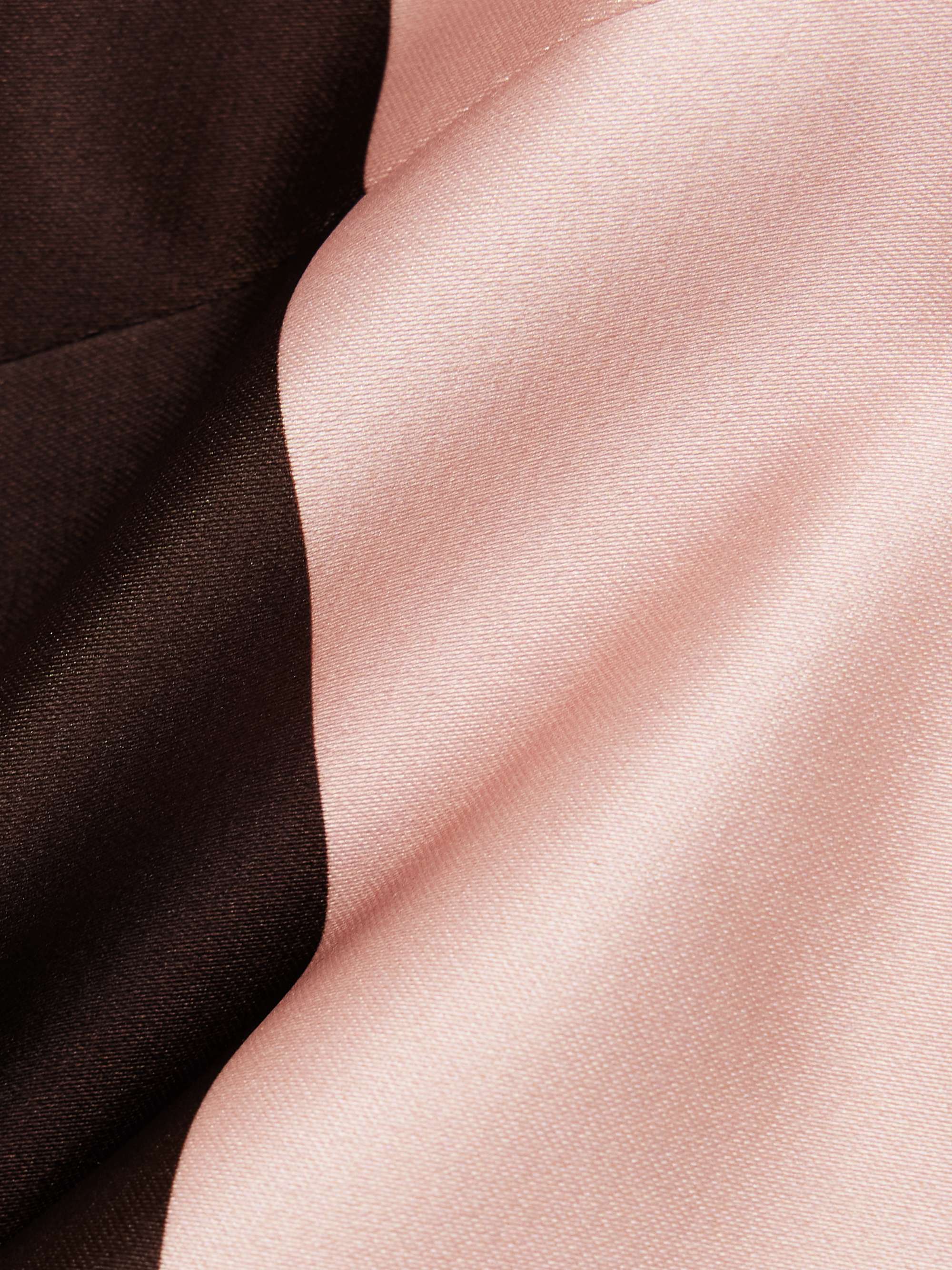 Kerina striped strapless duchesse-satin top view