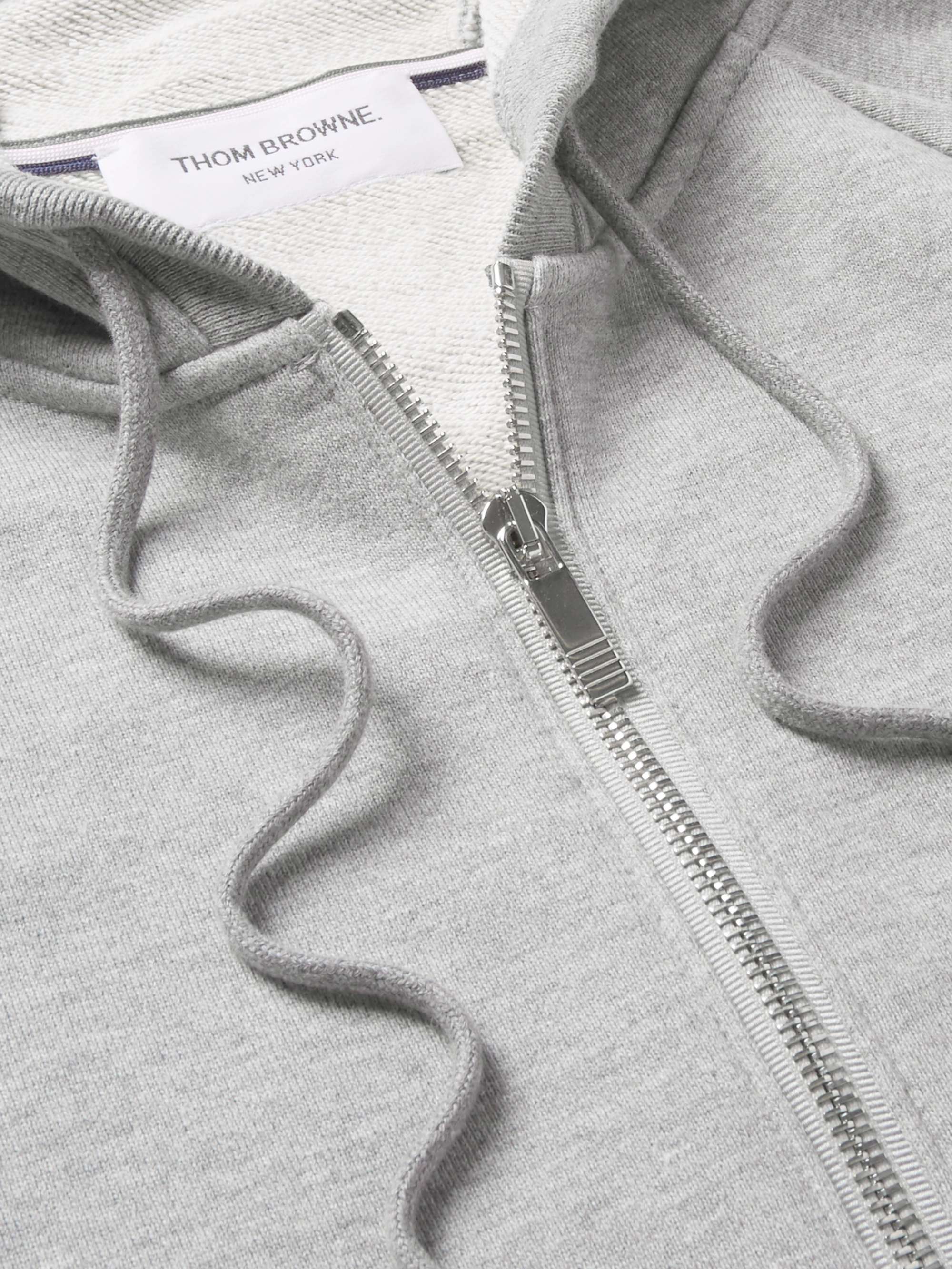 Striped Loopback Cotton-Jersey Zip-Up Hoodie view