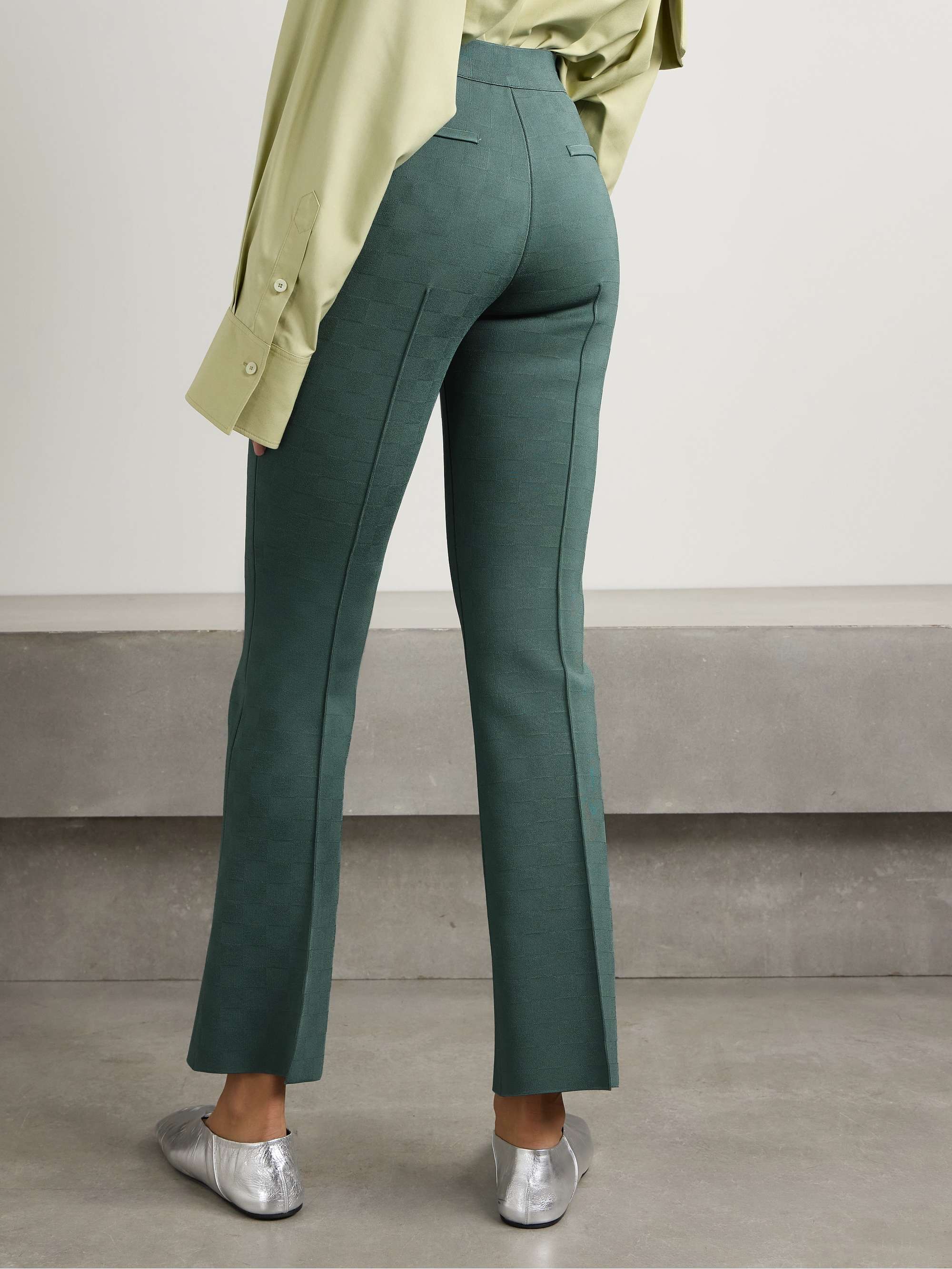 Long Kick stretch-jacquard flared pants view