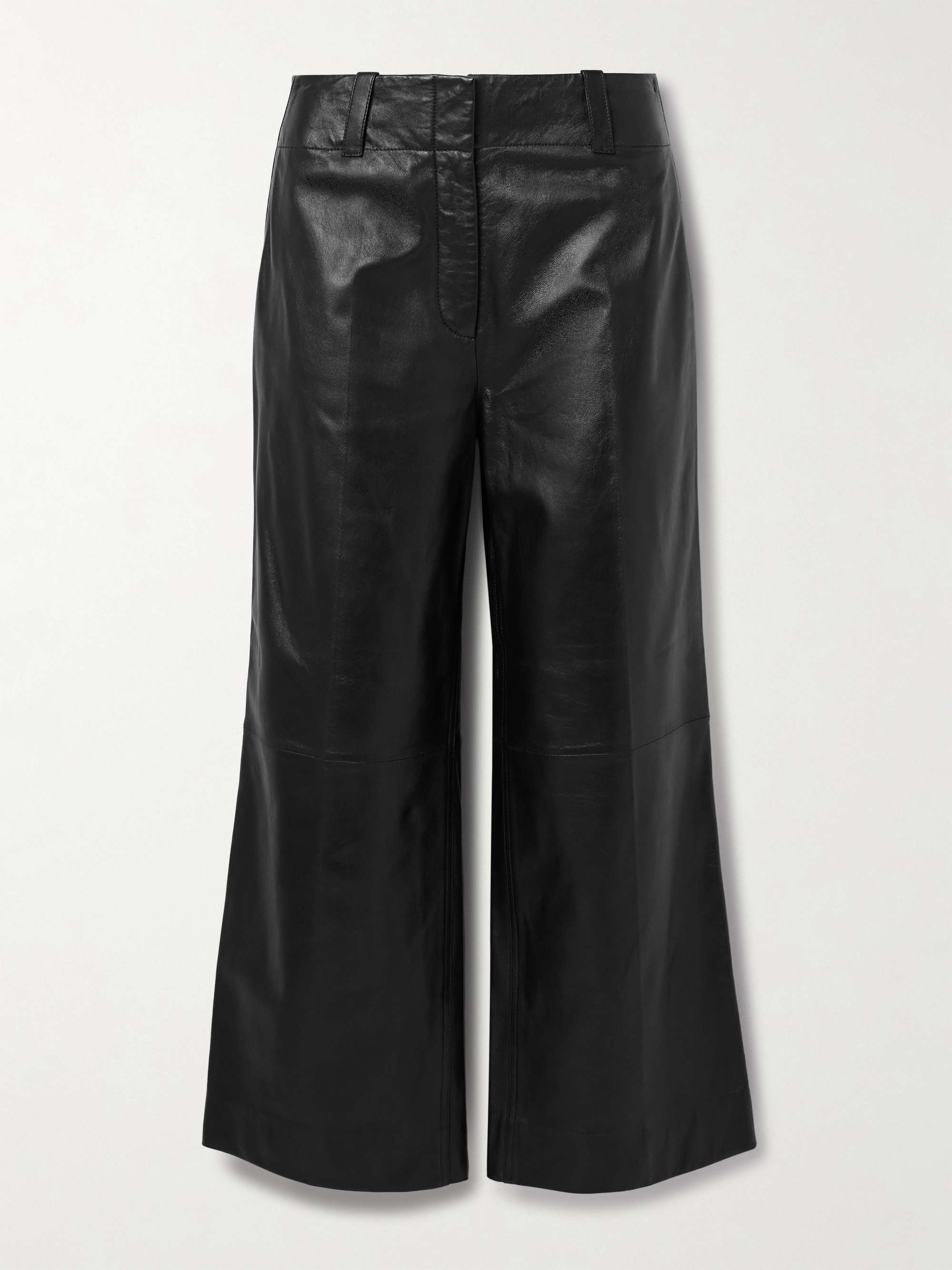 Noland leather wide-leg pants view