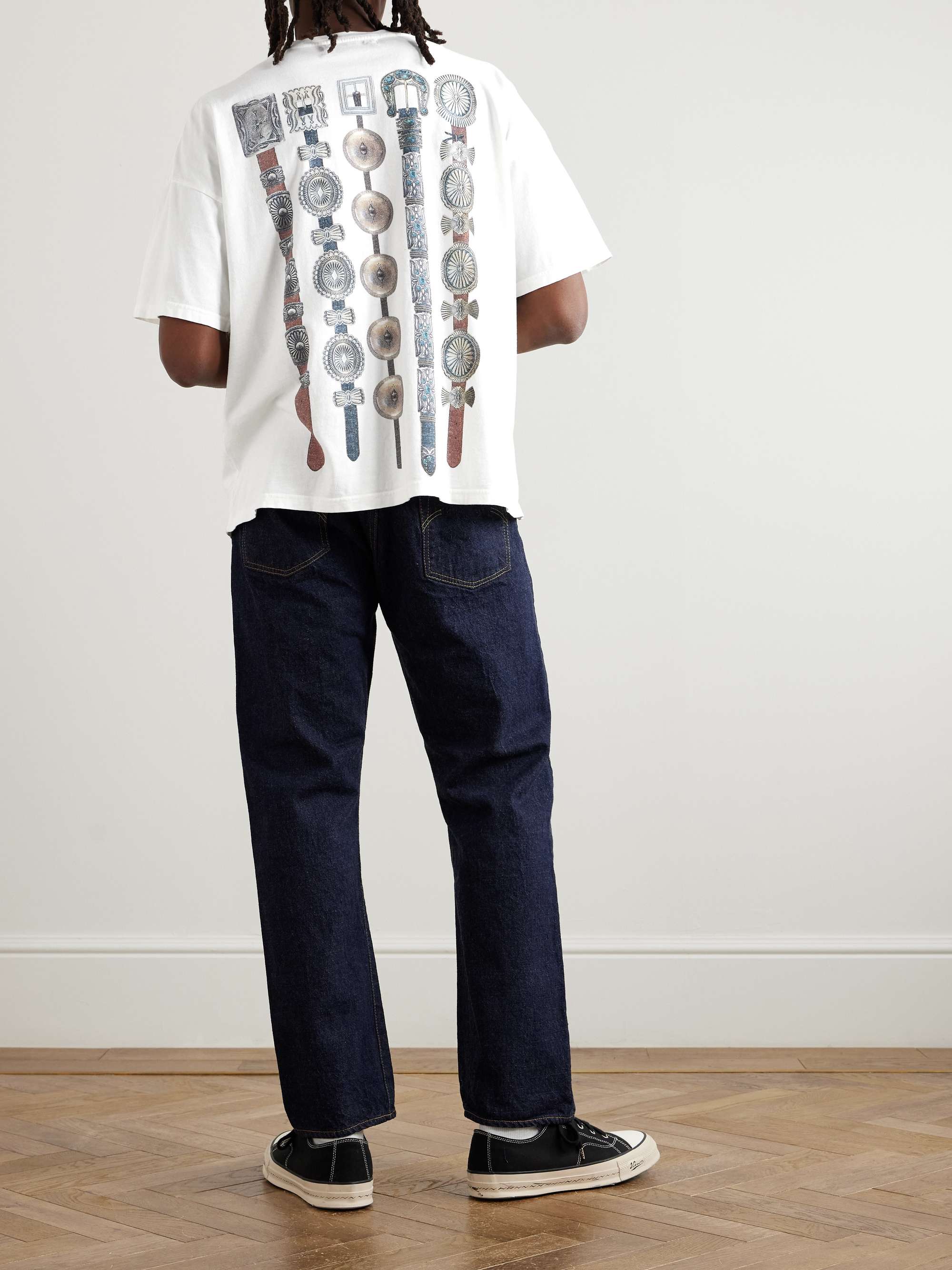 Belts Printed Cotton-Jersey T-Shirt view