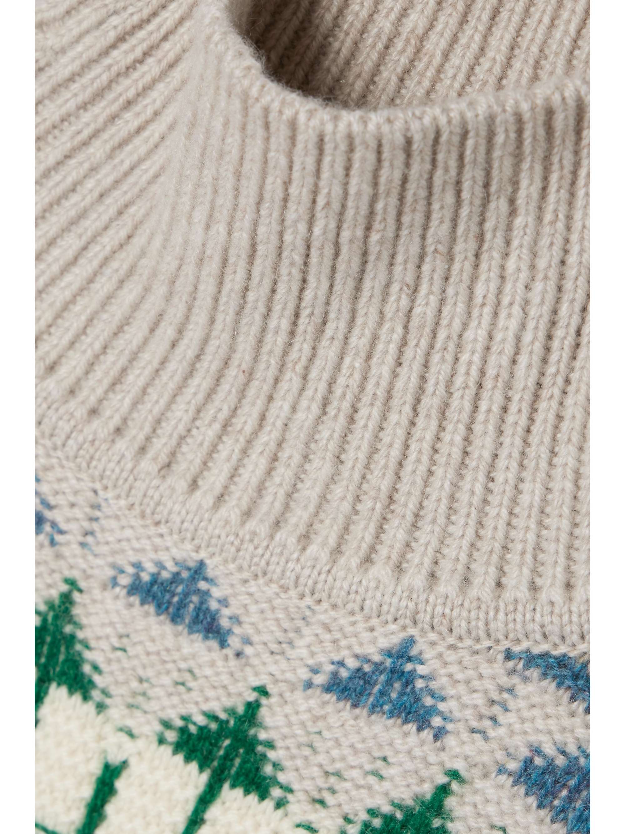 Holiday Noel cashmere-jacquard turtleneck sweater view