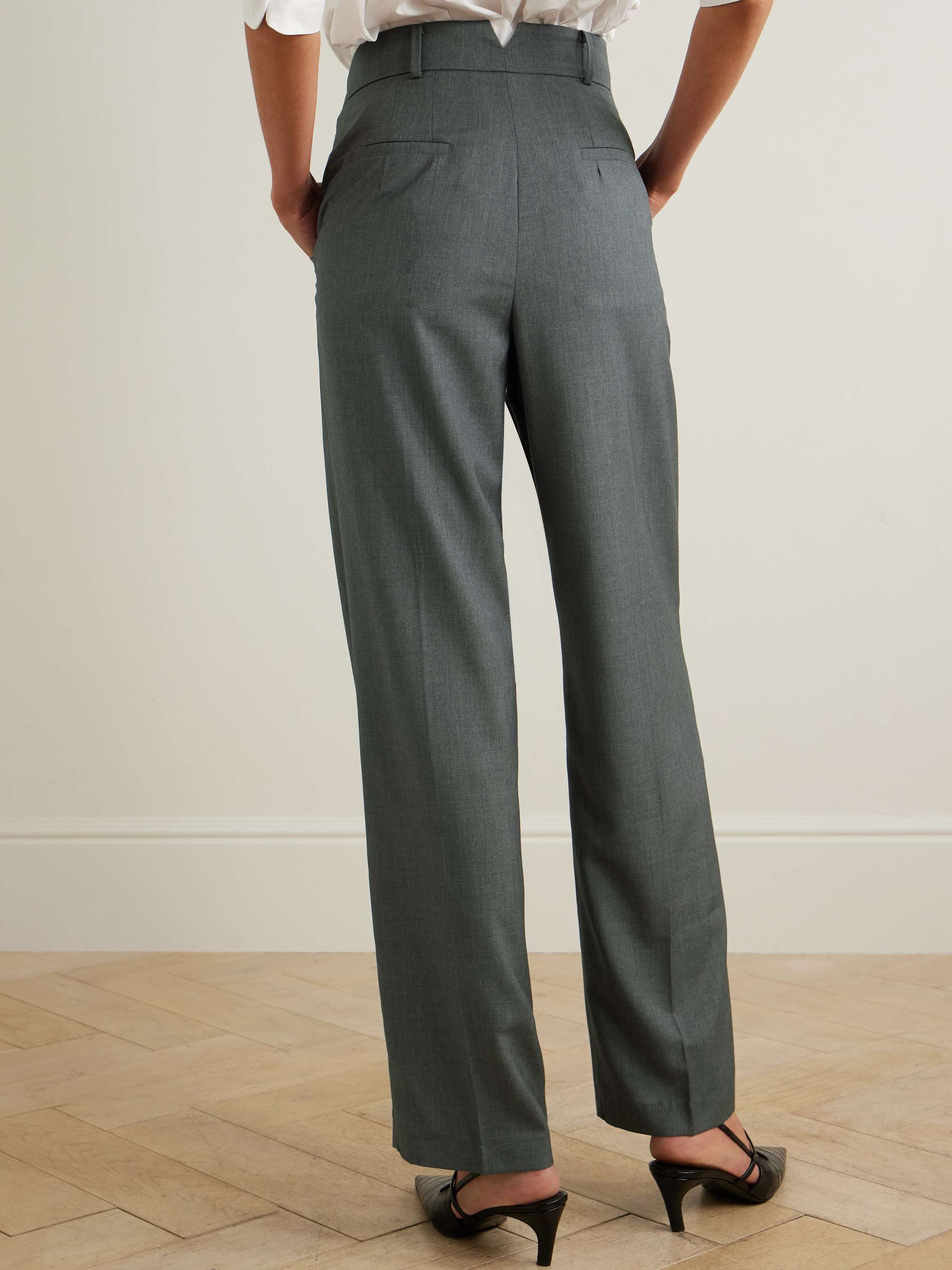 Gelso pleated TENCEL-blend straight-leg pants view
