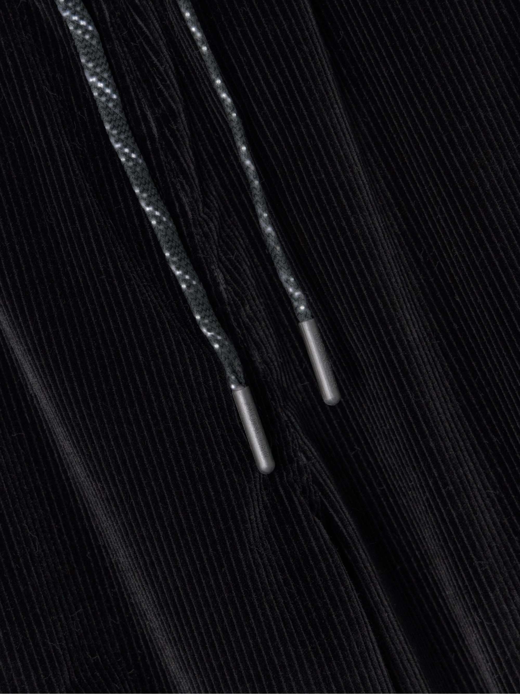 Shell-trimmed stretch cotton-corduroy wide-leg pants view