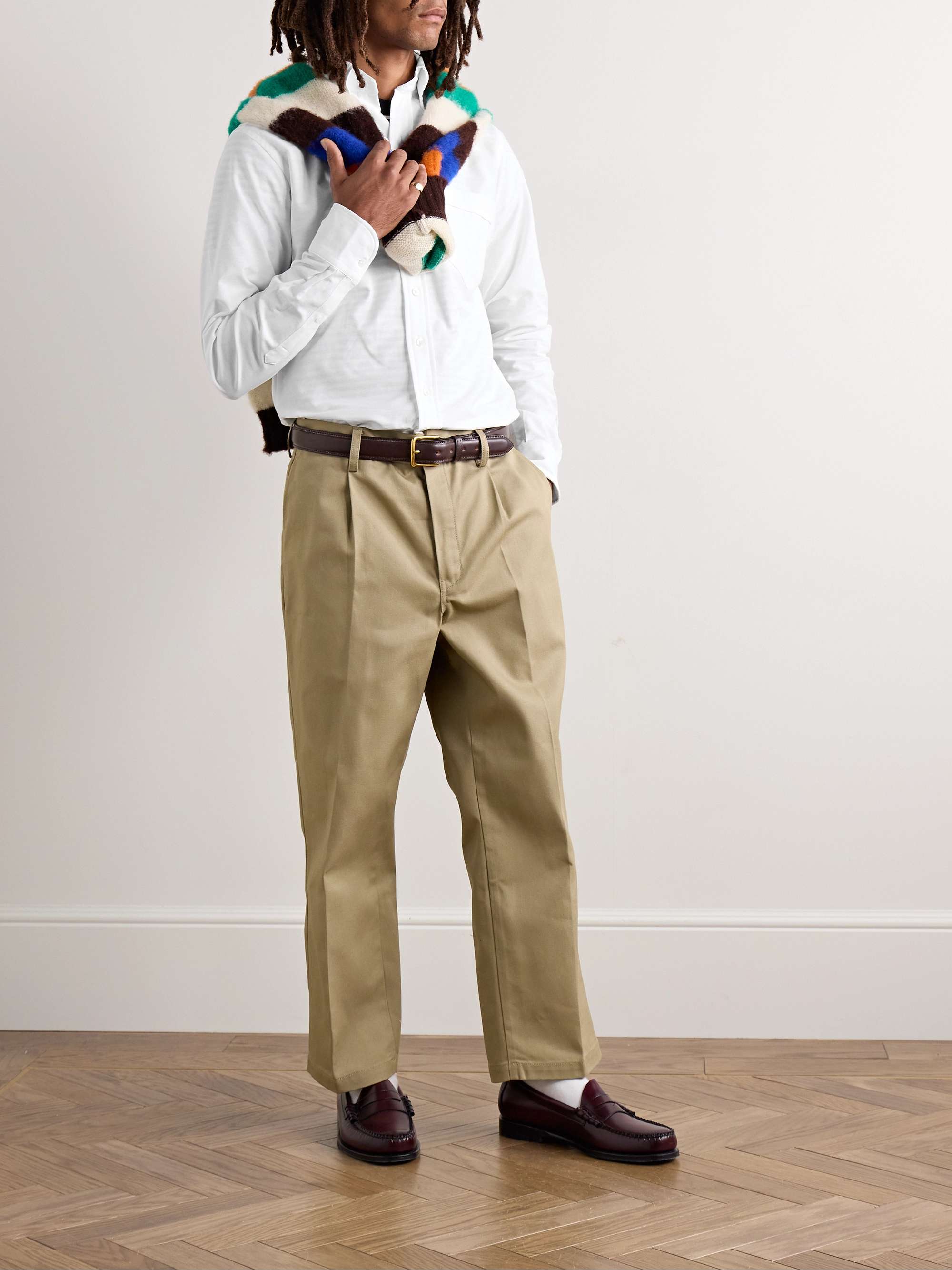 Slim-Fit Button-Down Collar Cotton Oxford Shirt view