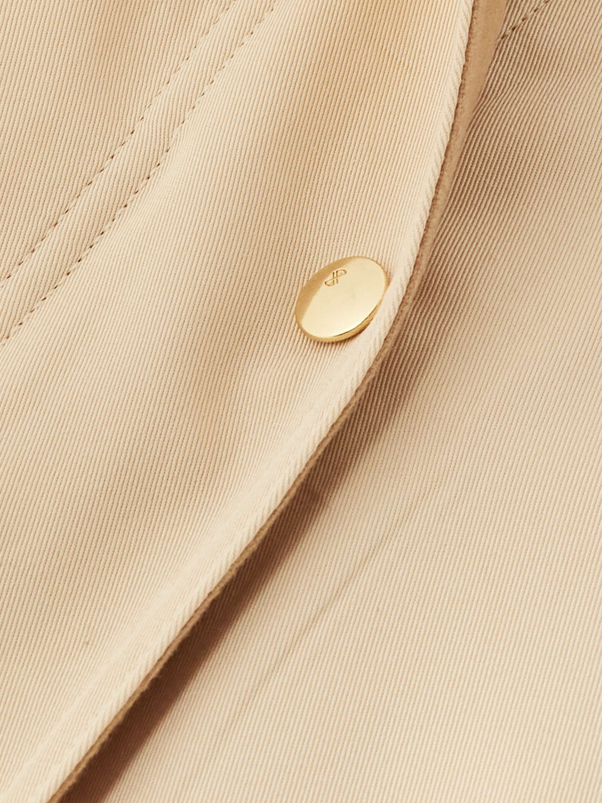 Wool-blend trimmed cotton-twill jacket view