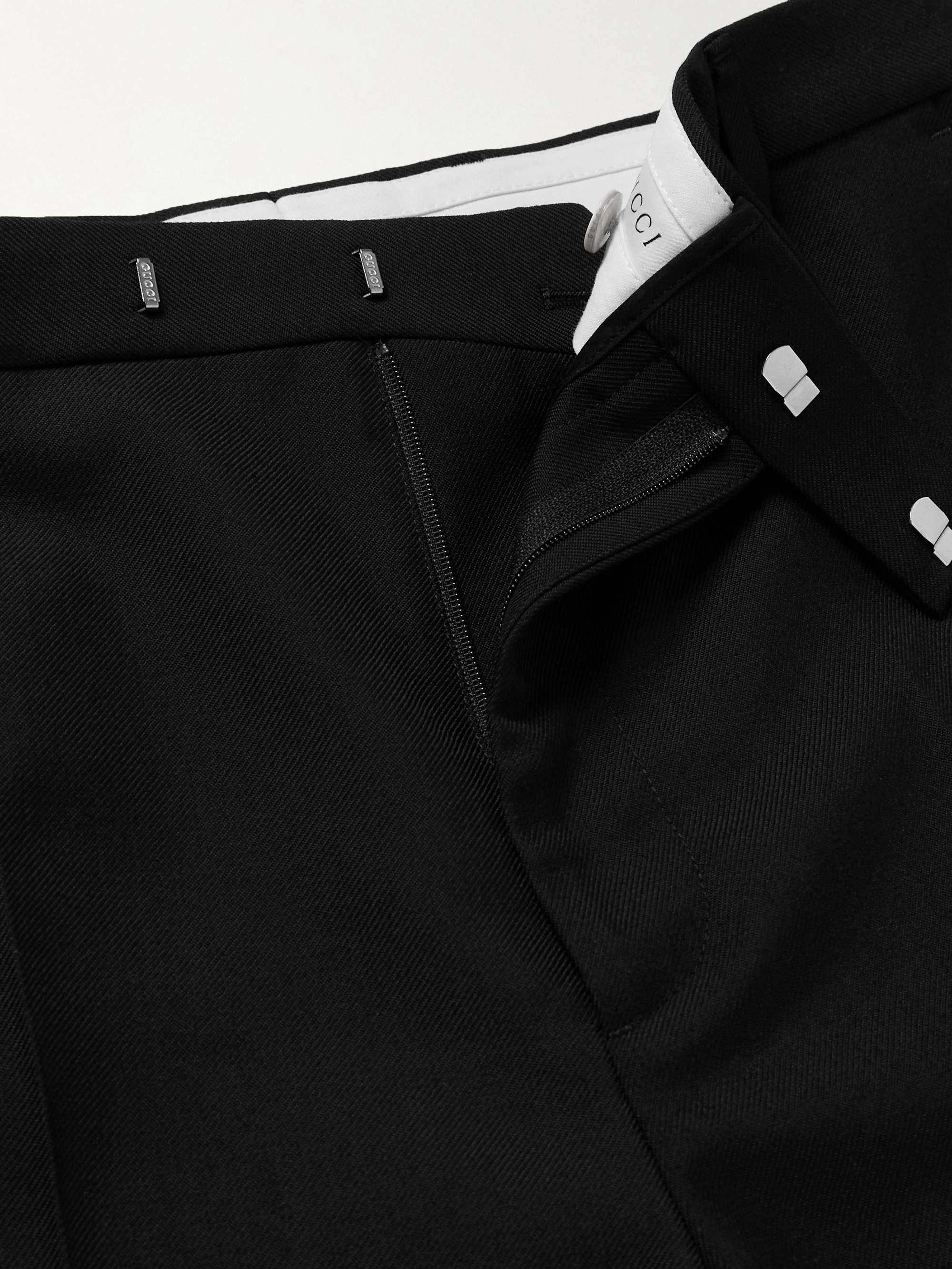 Slim-Fit Straight-Leg Twill Trousers view