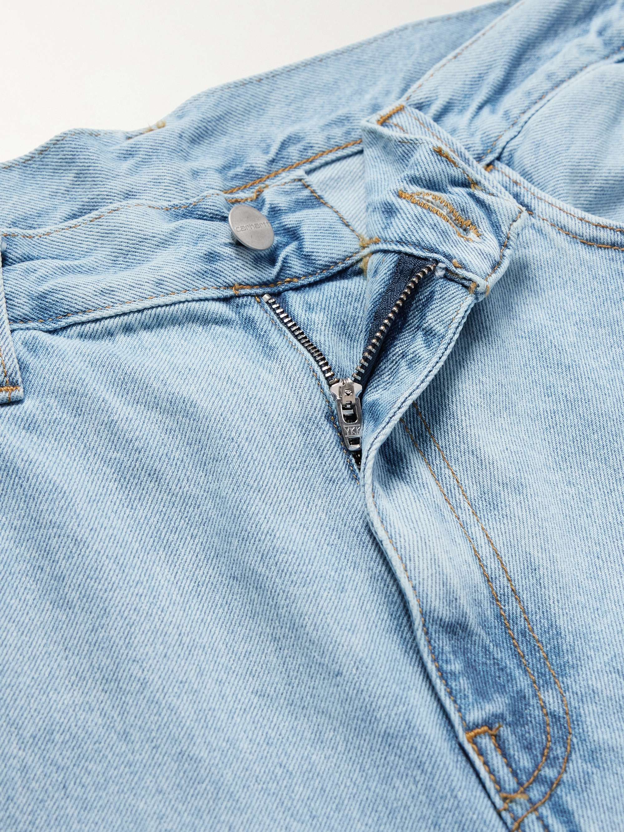 Landon Wide-Leg Logo-Appliquéd Jeans view