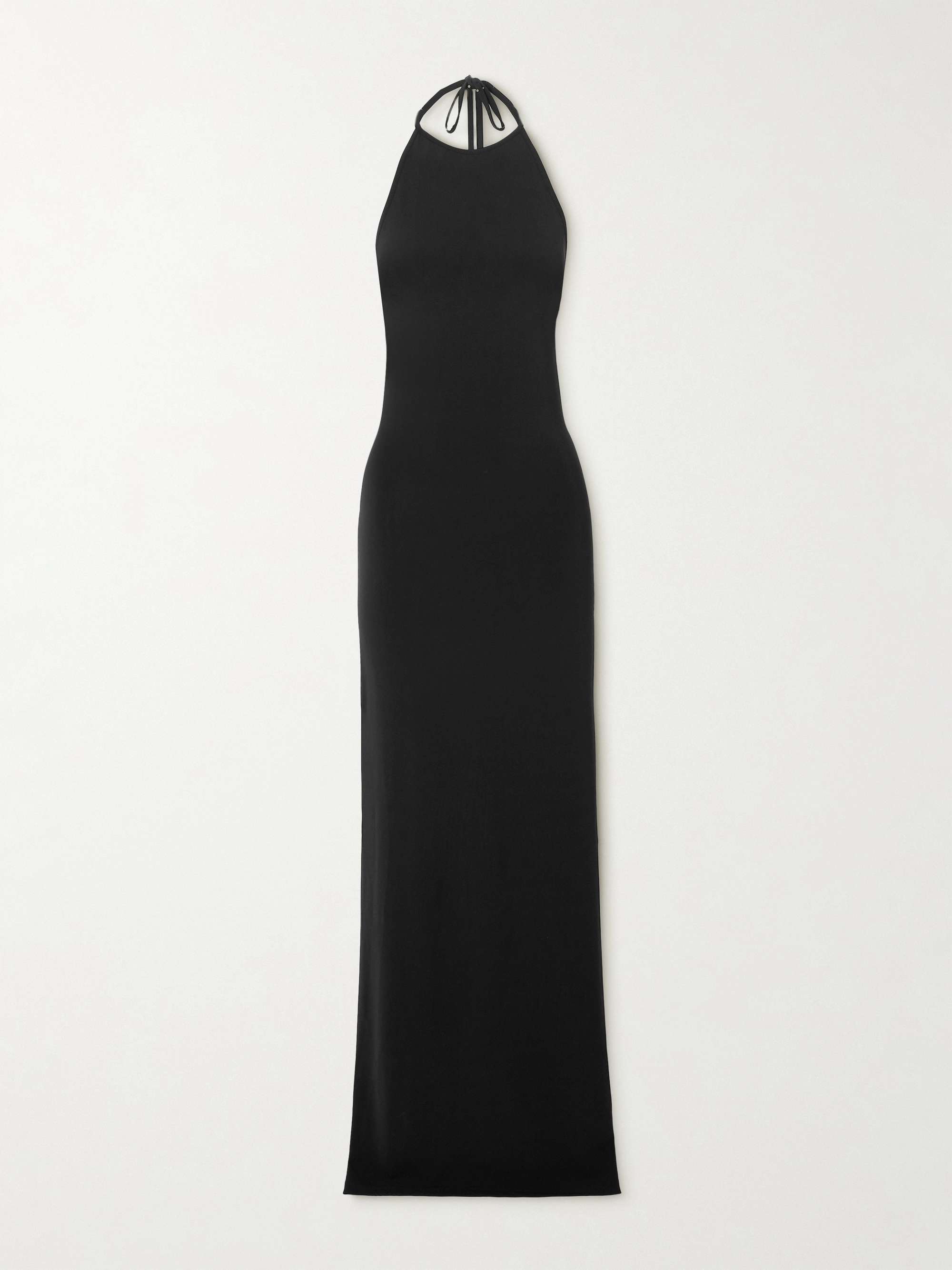 Valery matte-jersey halterneck maxi dress view