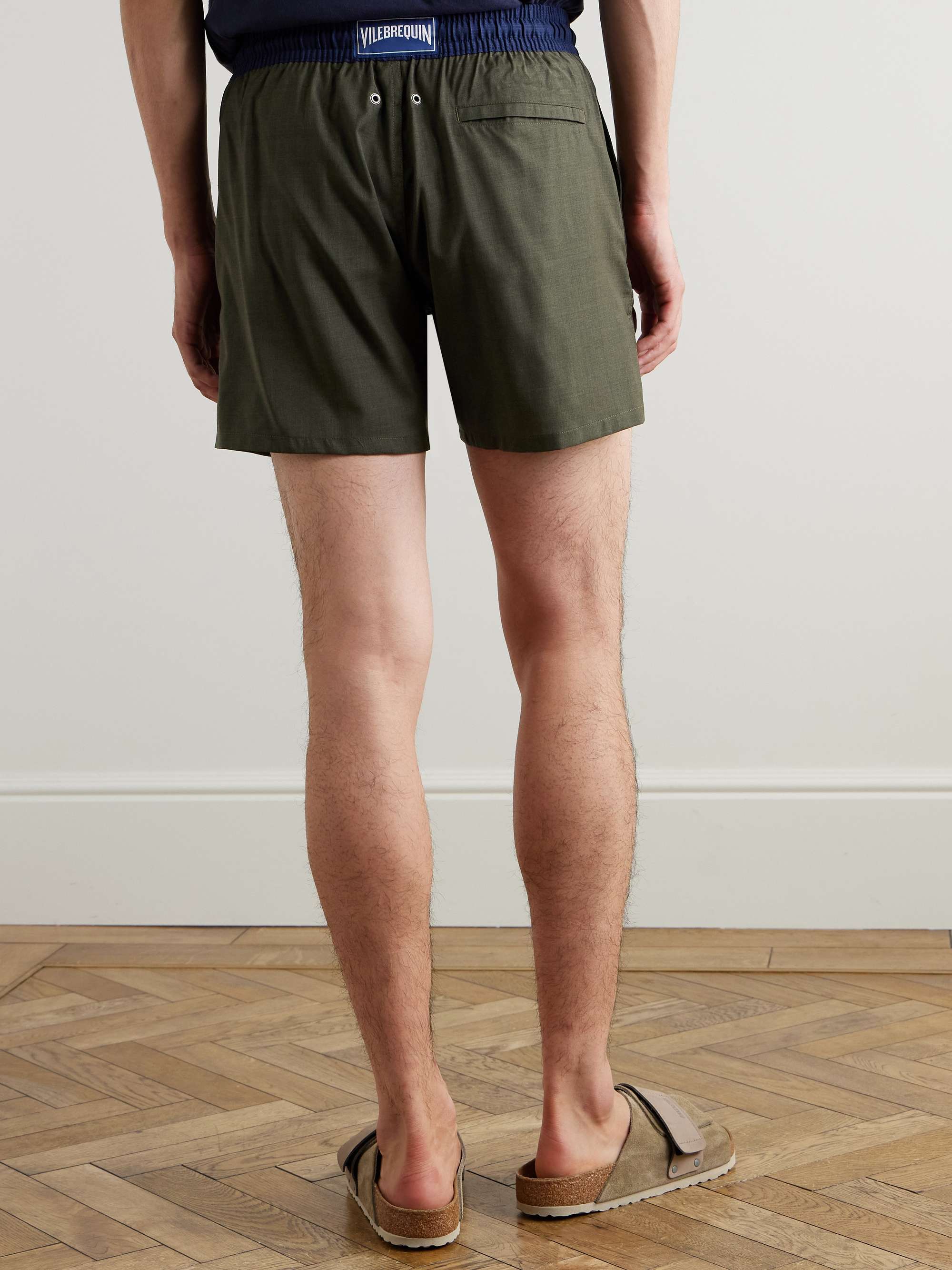 Magnus Wide-Leg Mid-Length Wool Swim Shorts view