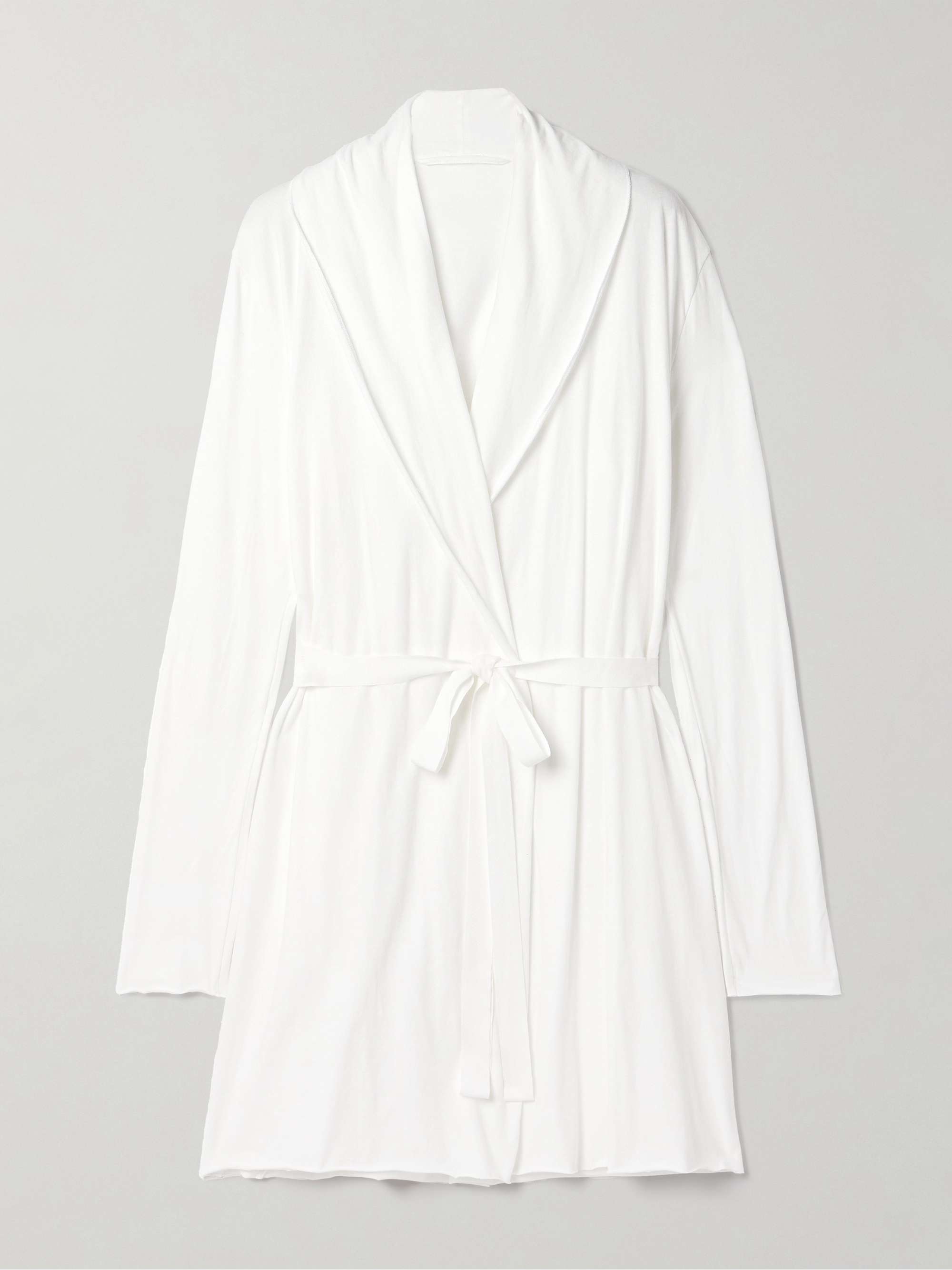 Belted organic Pima cotton-jersey robe view