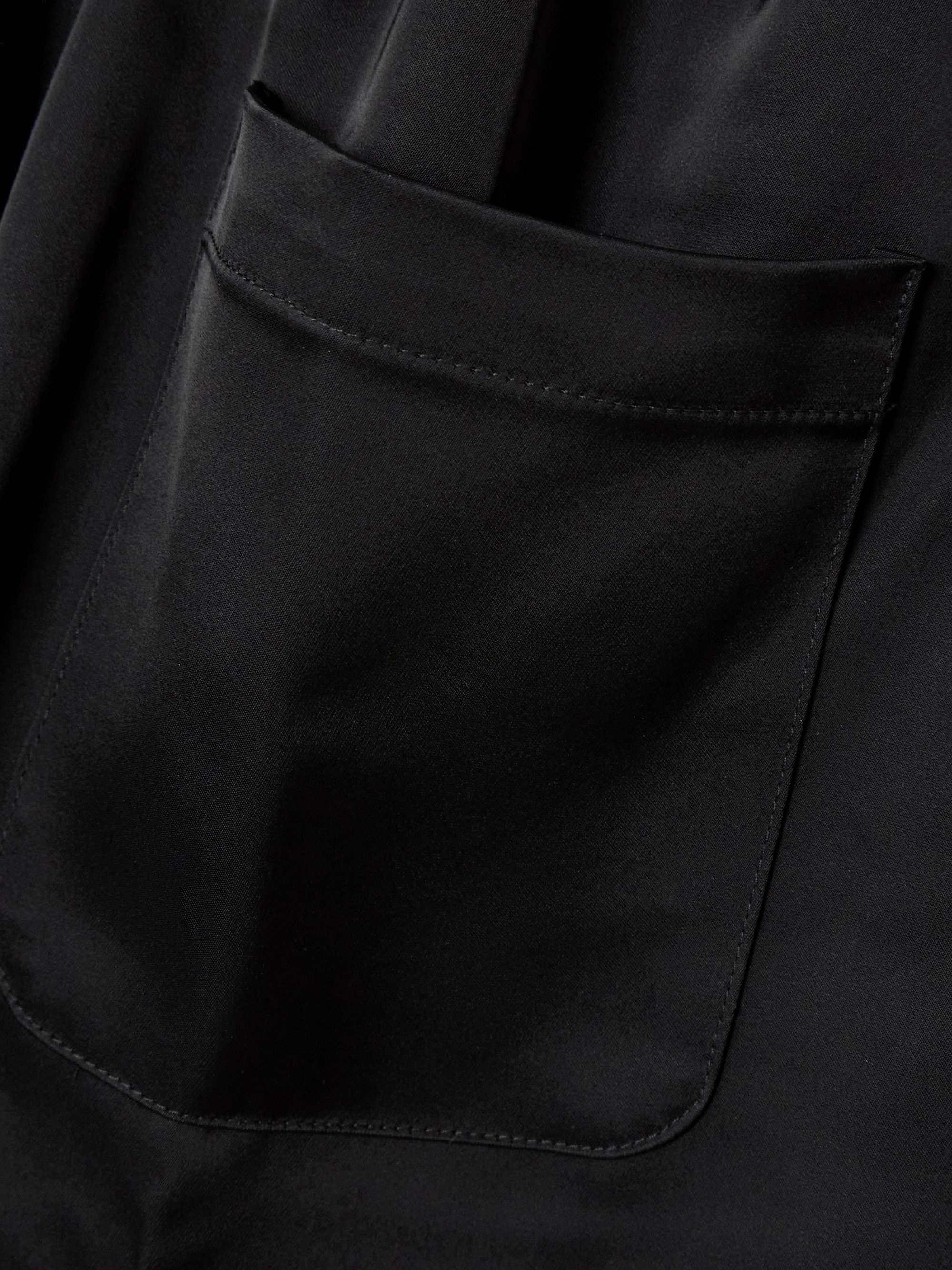 Barb pleated satin wide-leg pants view