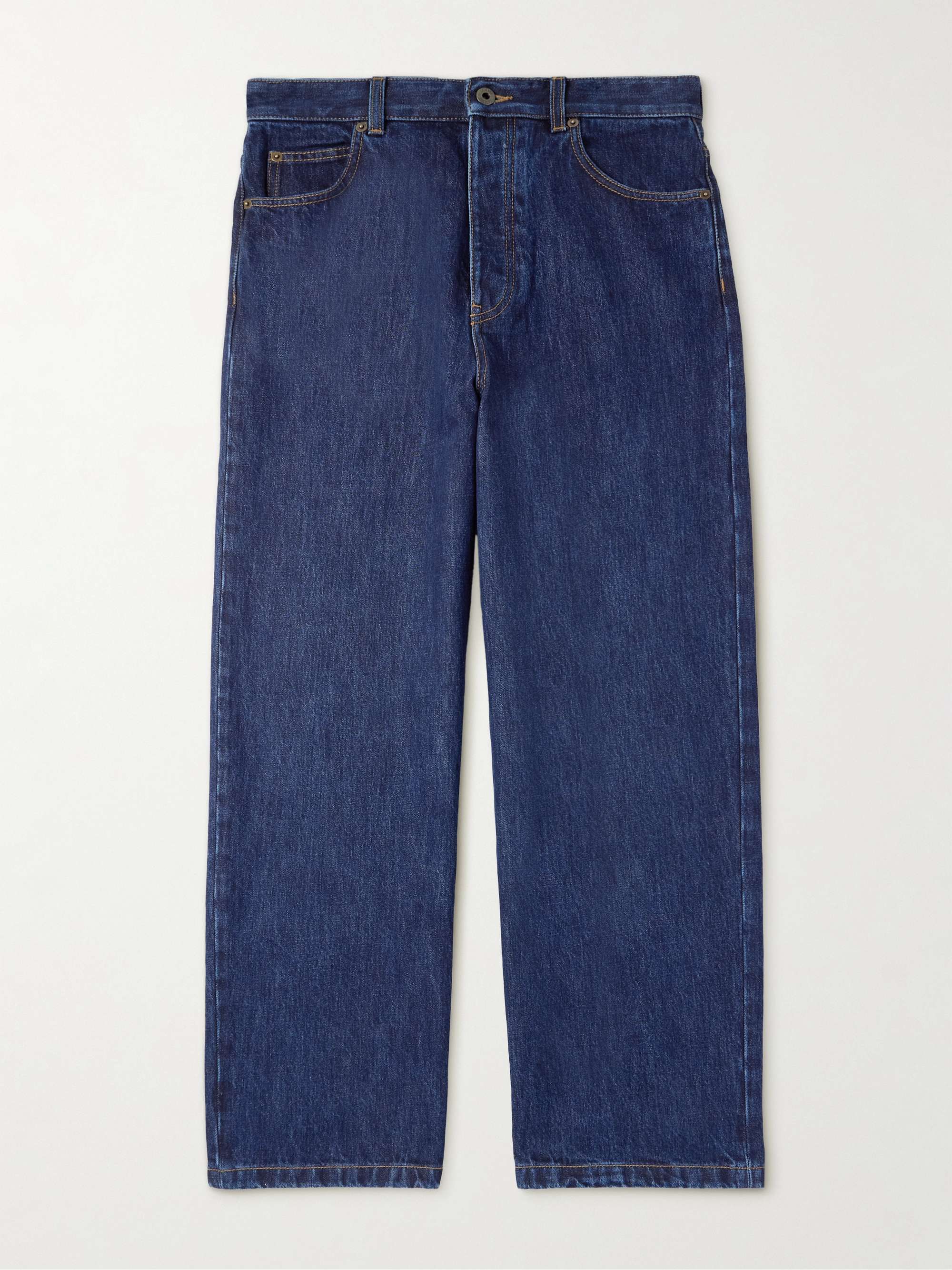 Wide-Leg Logo-Appliquéd Jeans view