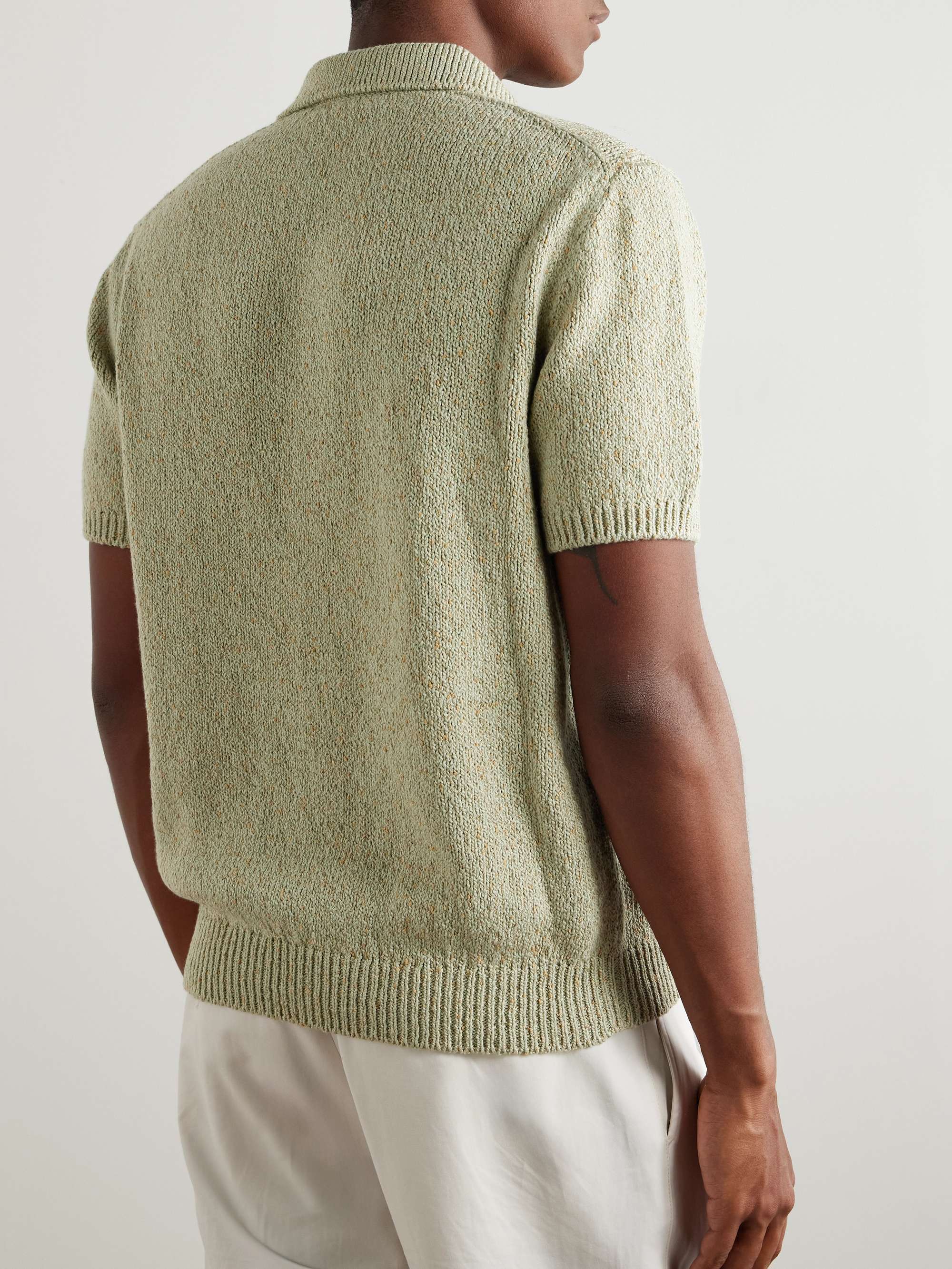 Meina Mouliné-Cotton Polo Shirt view