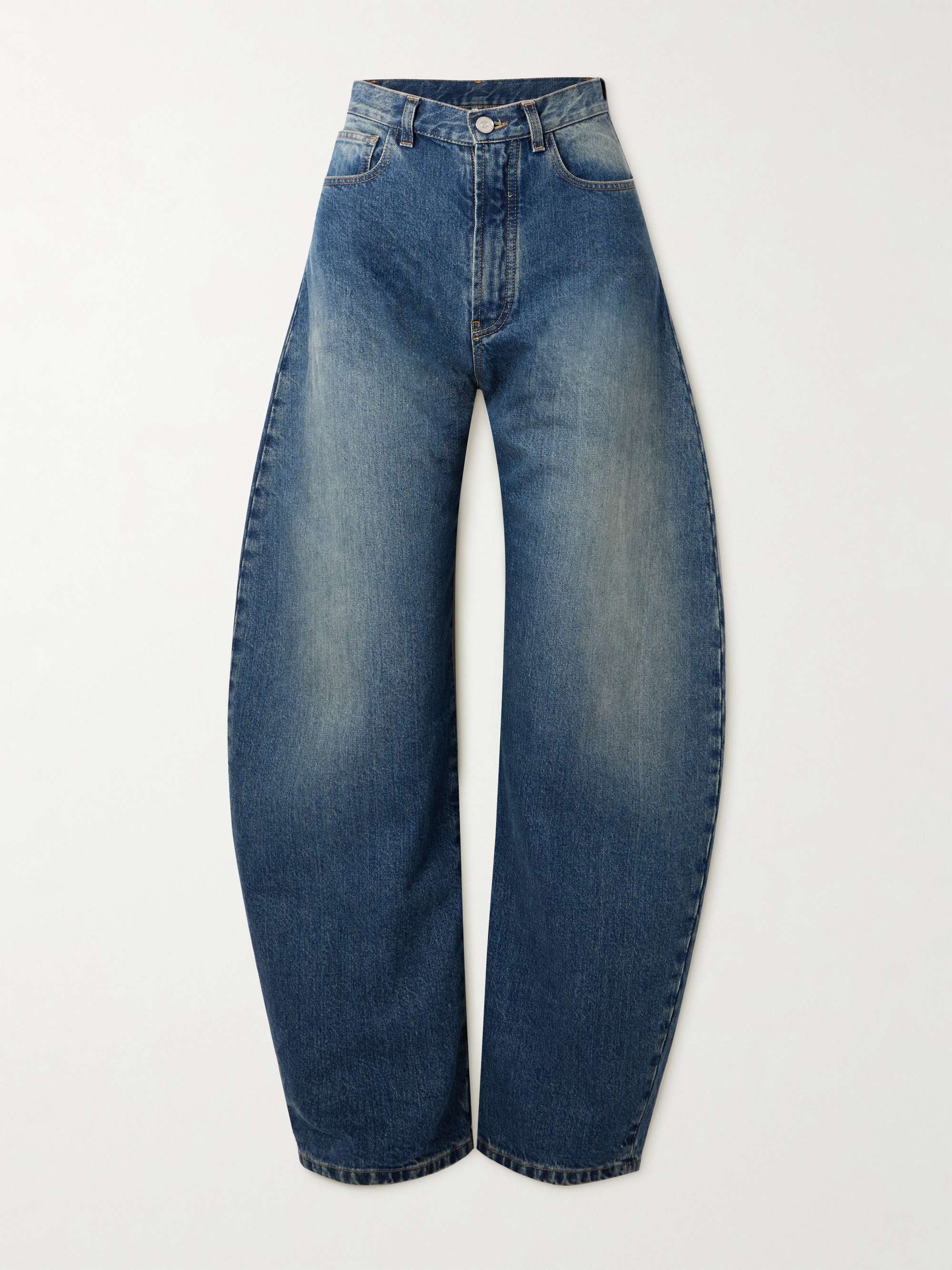 High-rise barrel-leg jeans view