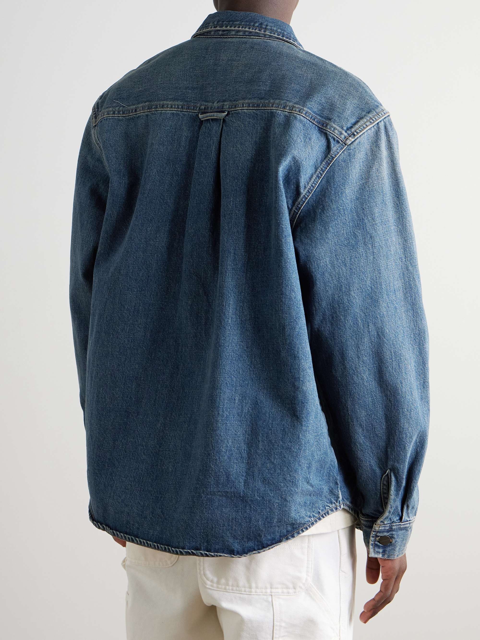Lincoln Logo-Appliquéd Denim Overshirt view