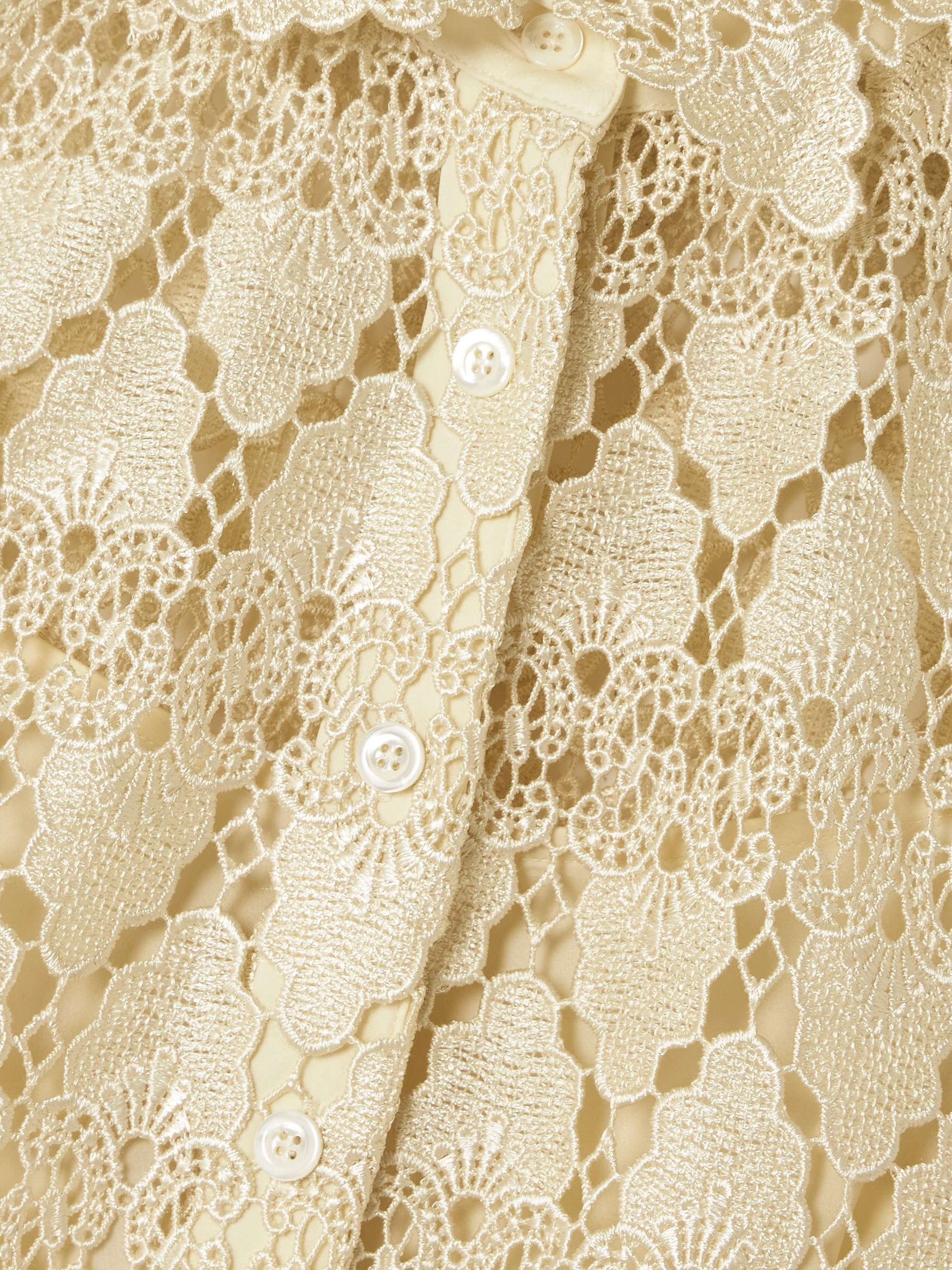 The Deco scalloped guipure lace mini shirt dress view