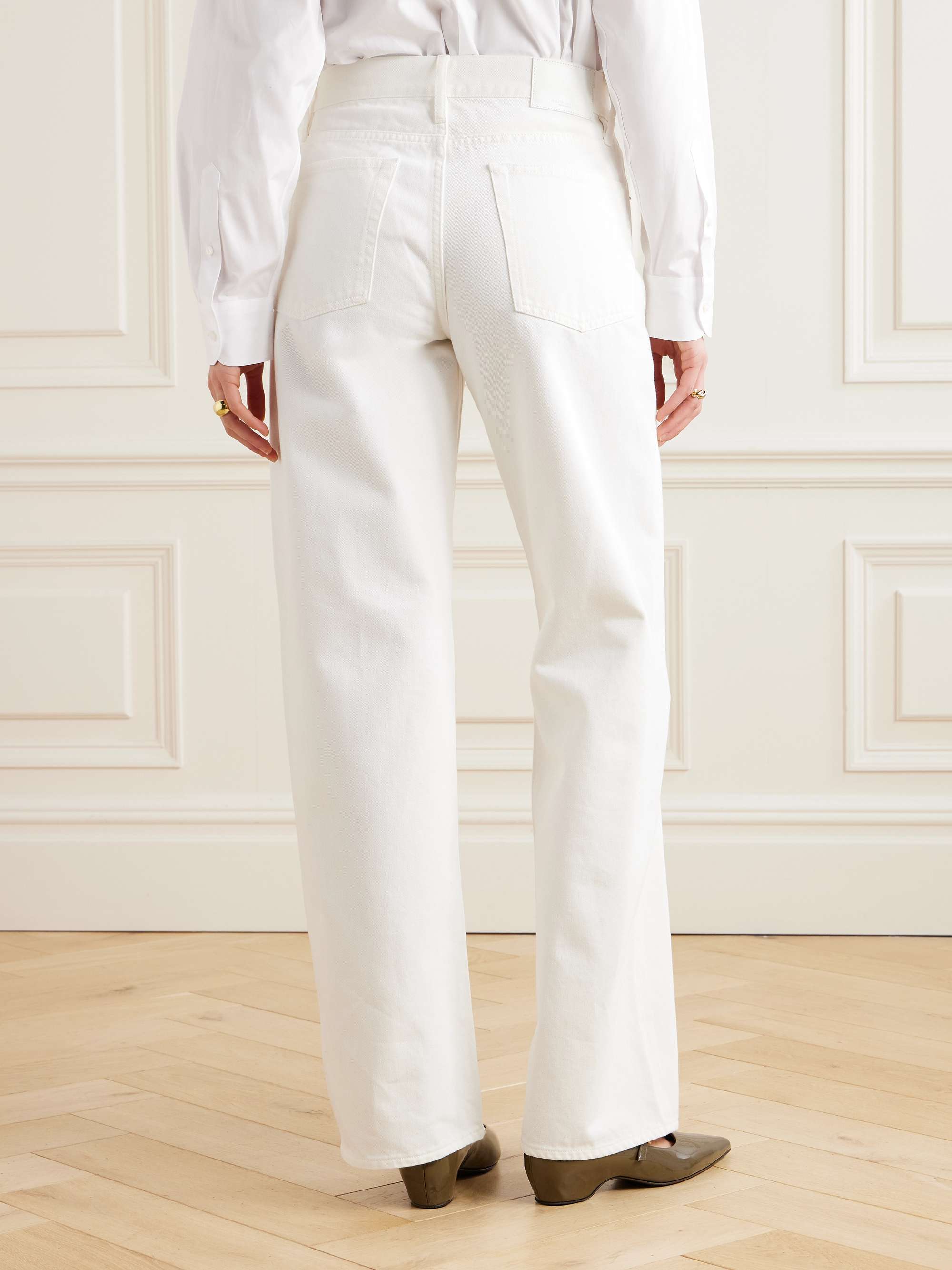 Mid-rise wide-leg jeans view
