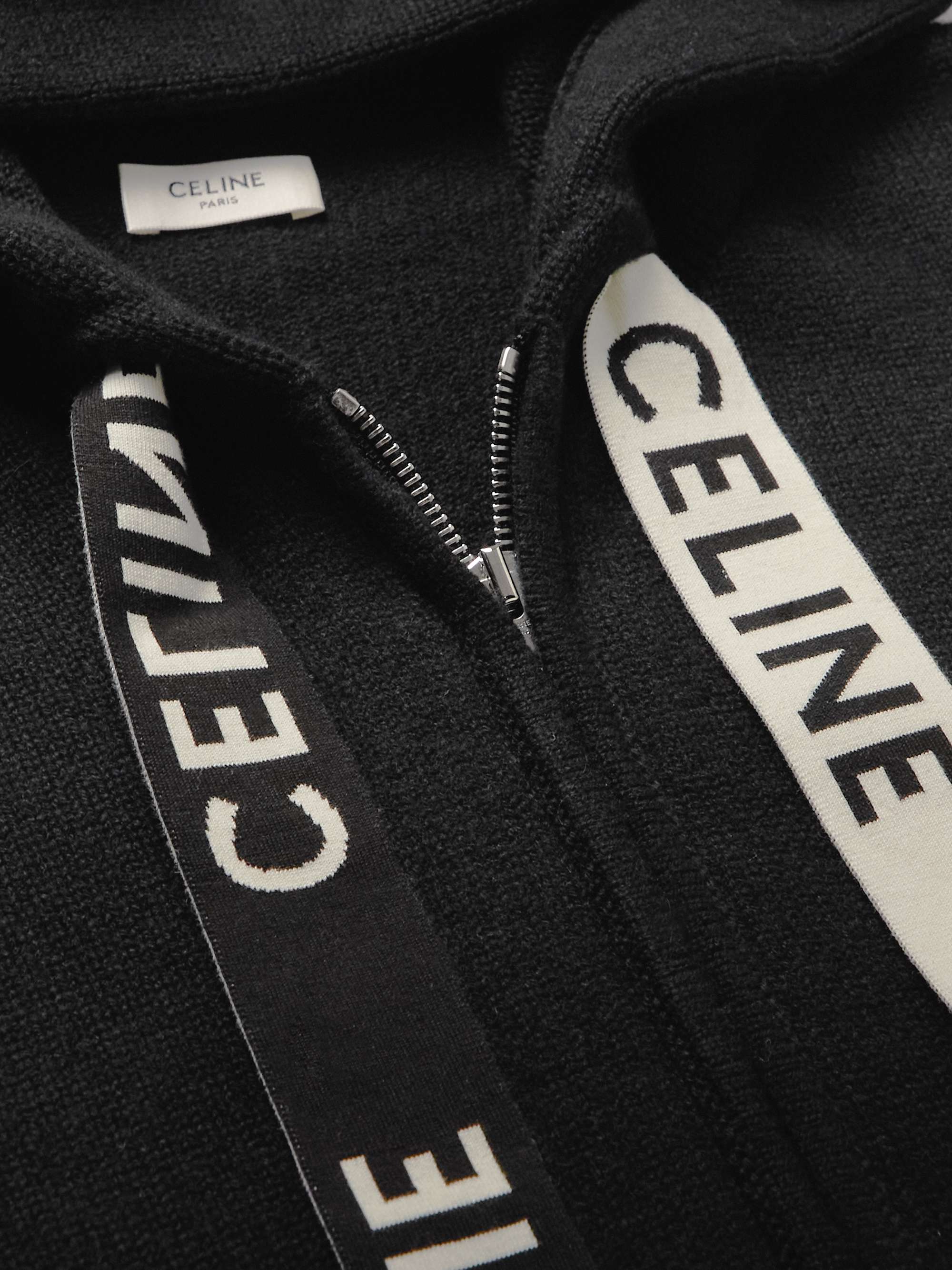 Oversized Wool and Cashmere-Blend Zip-Up Hoodie view