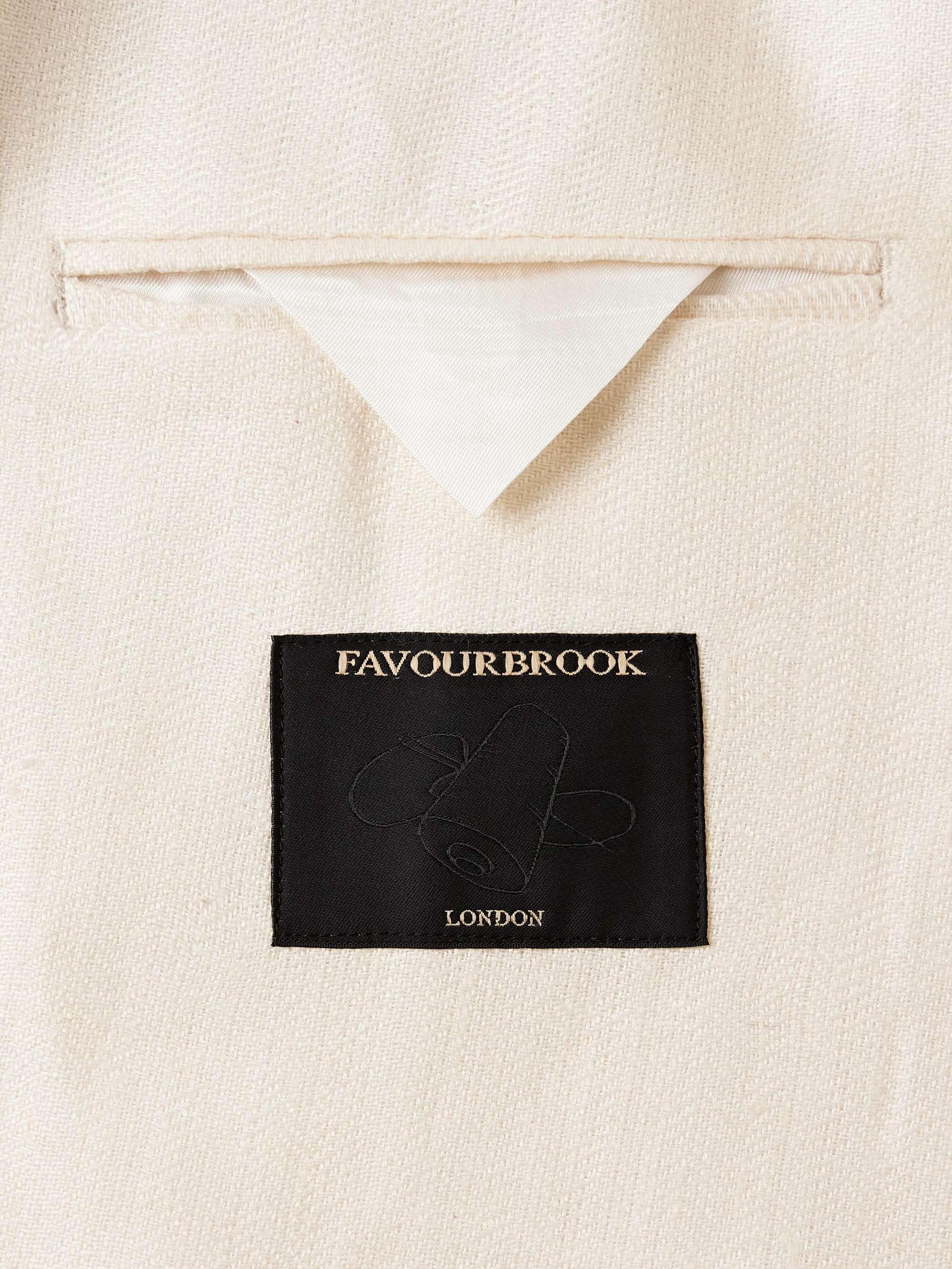 Slim-Fit Herringbone Linen and Silk-Blend Suit Jacket view