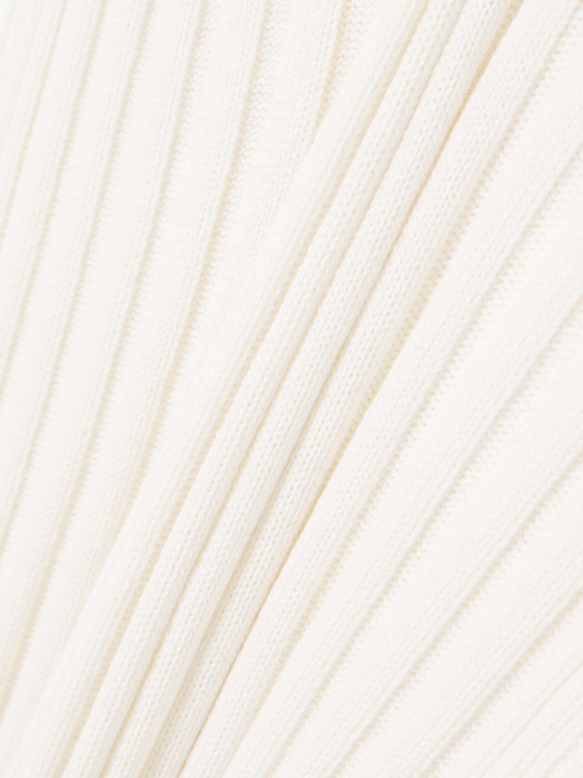 Tenby ribbed cotton, silk and cashmere-blend midi dress view