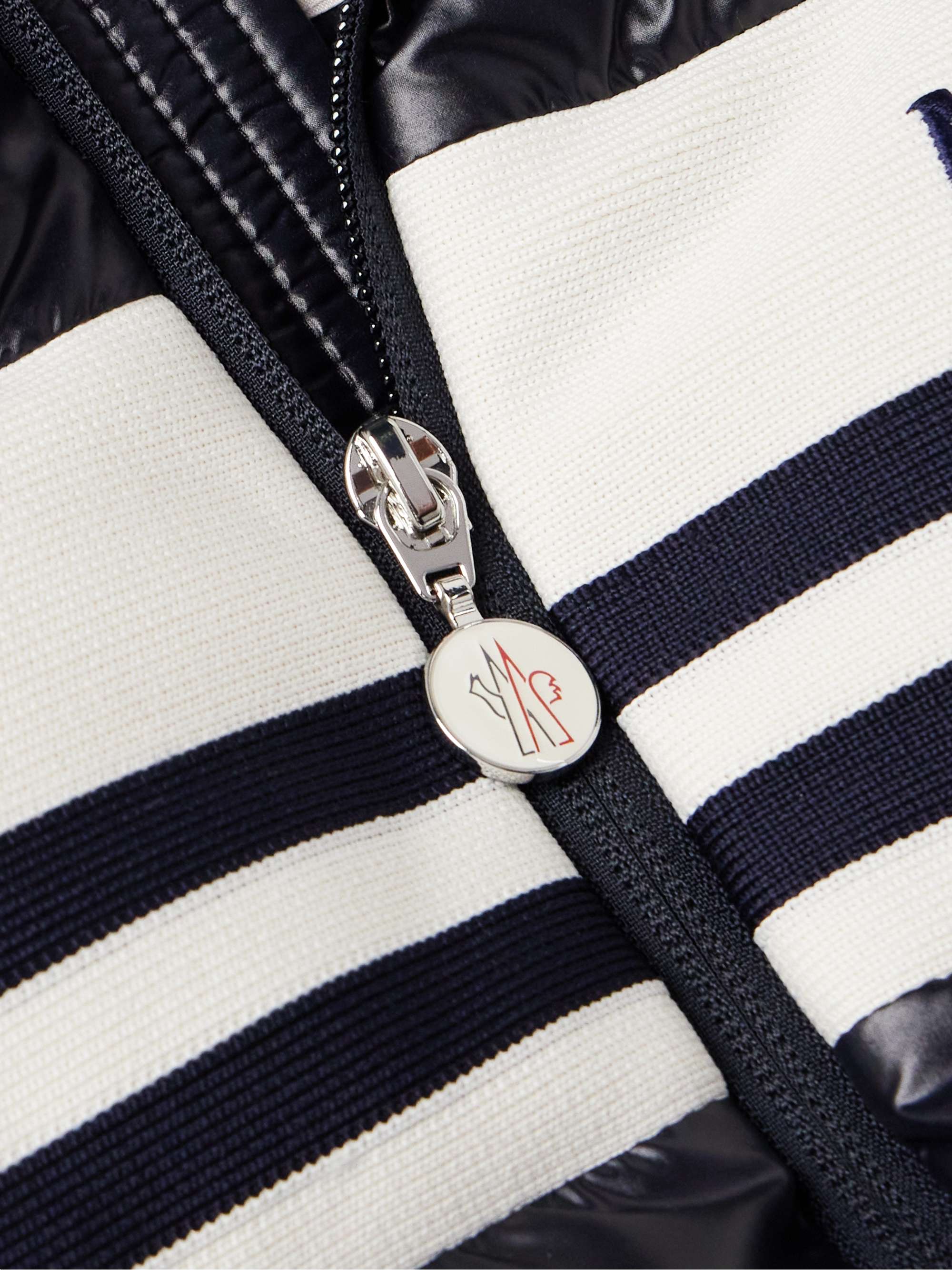Skarsting Quilted Shell and Logo-Embroidered Jacquard-Knit Down Jacket view