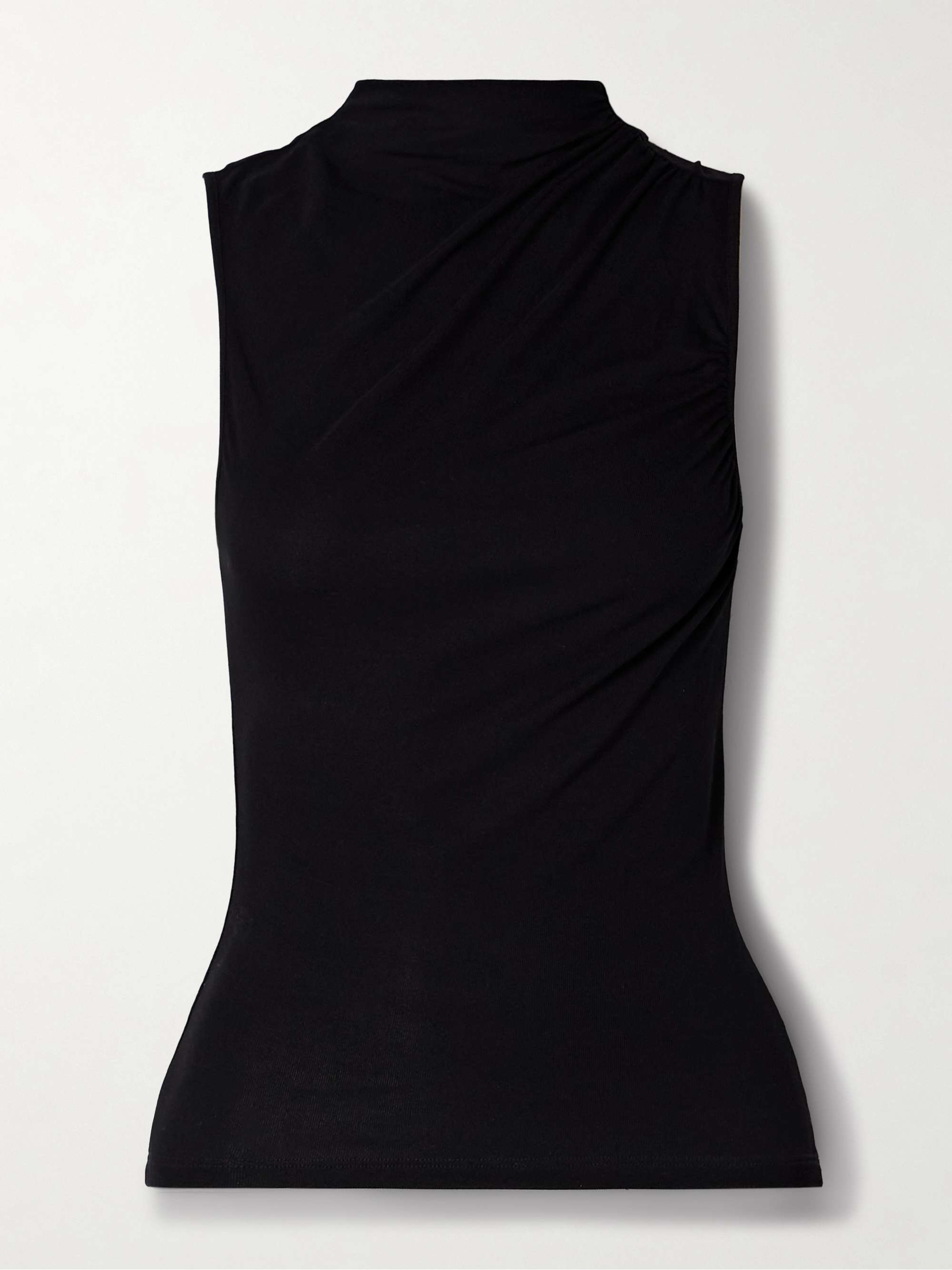 Draped stretch-jersey tank view