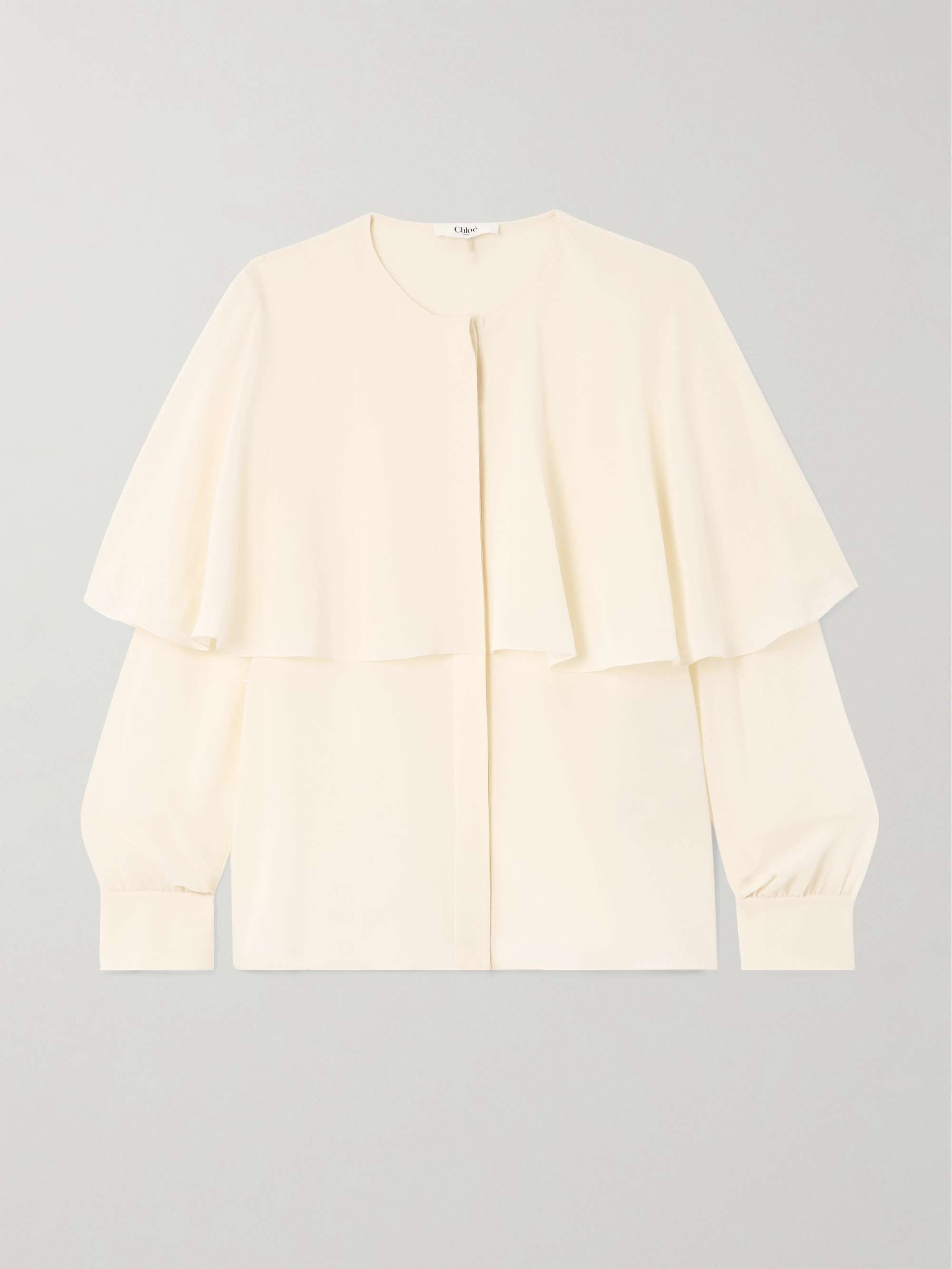 Layered silk-georgette shirt view