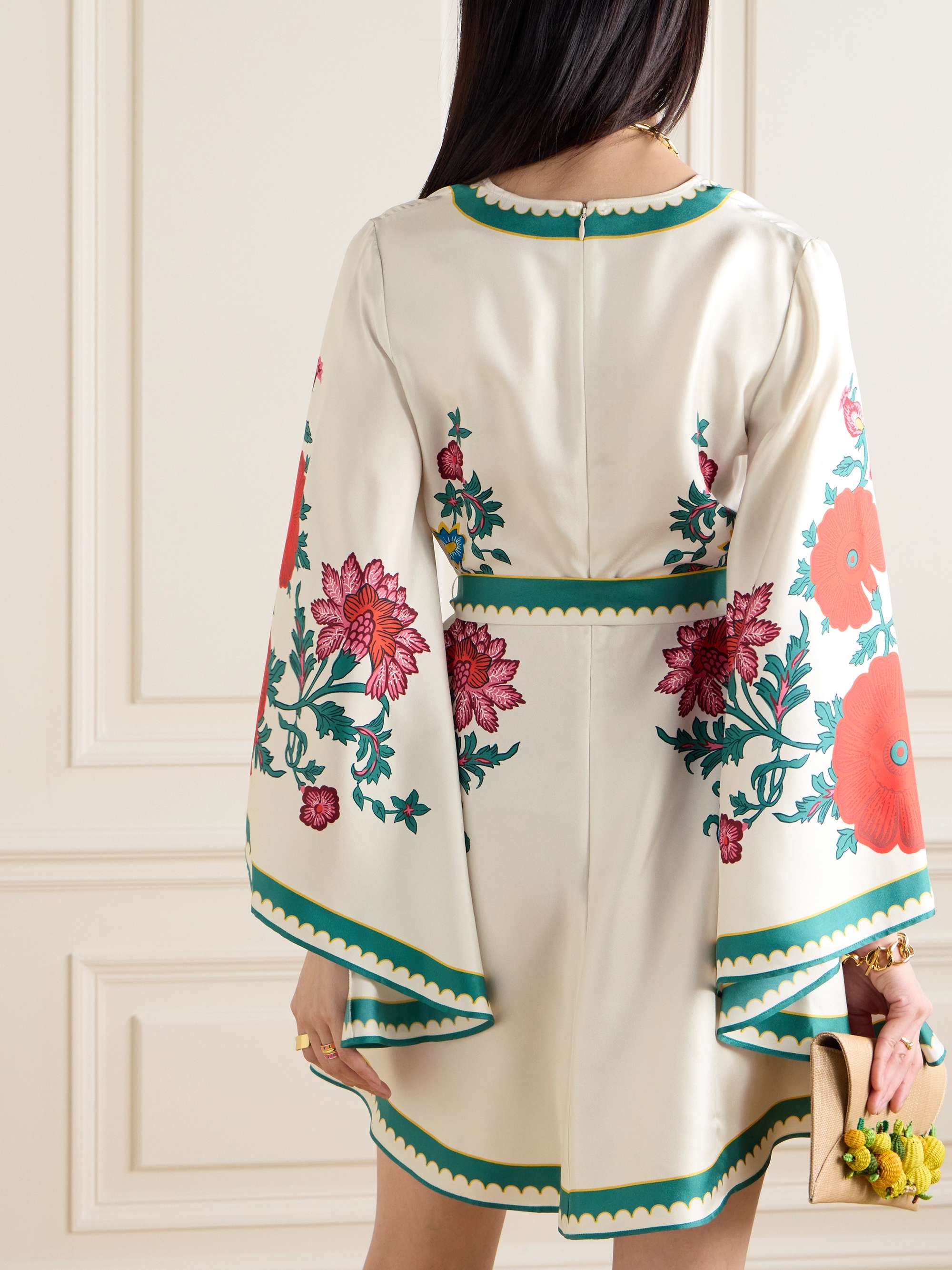 + Orlebar Brown Magnifico belted floral-print silk-twill mini dress view